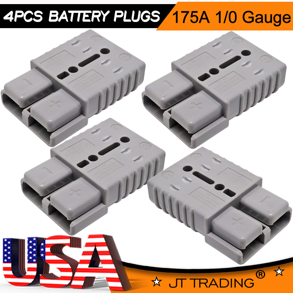 4X Battery Plugs Quick Connect Disconnect Jumper Cable Connectors Winch 175A