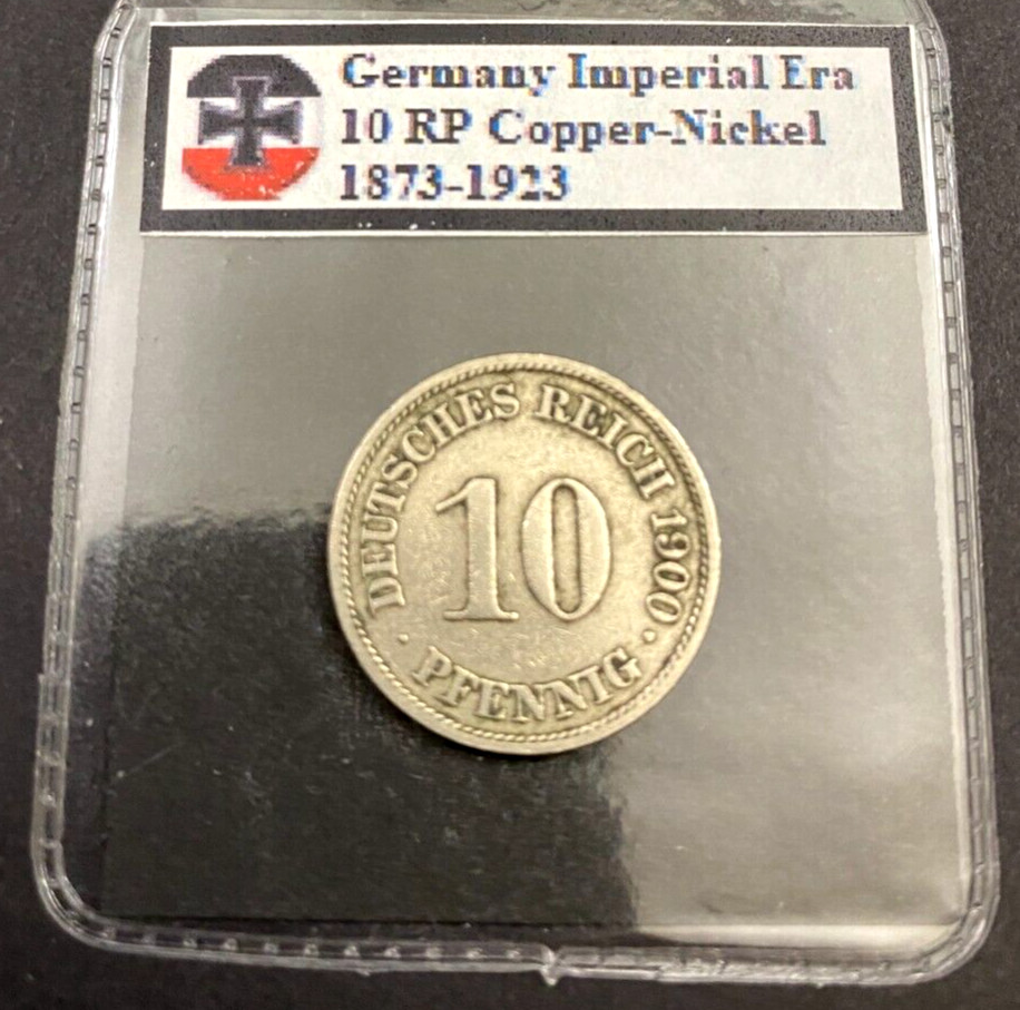 Germany Imperial Era 10 Reichspfennig Copper-Nickel Coin (1873-1923) – Historic