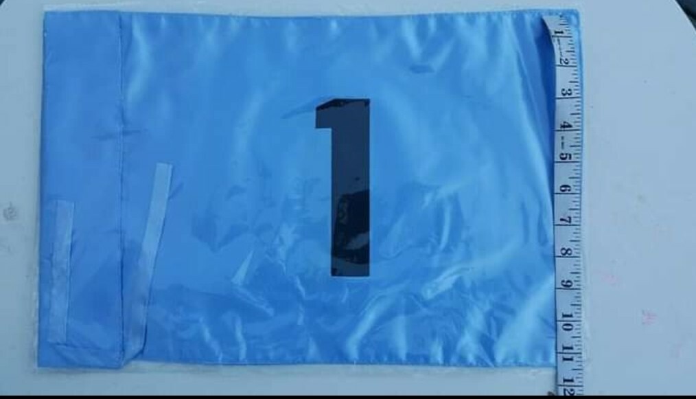 Golf Course Numbered Flags Size 12x18 Inch Set Of 18 PCS