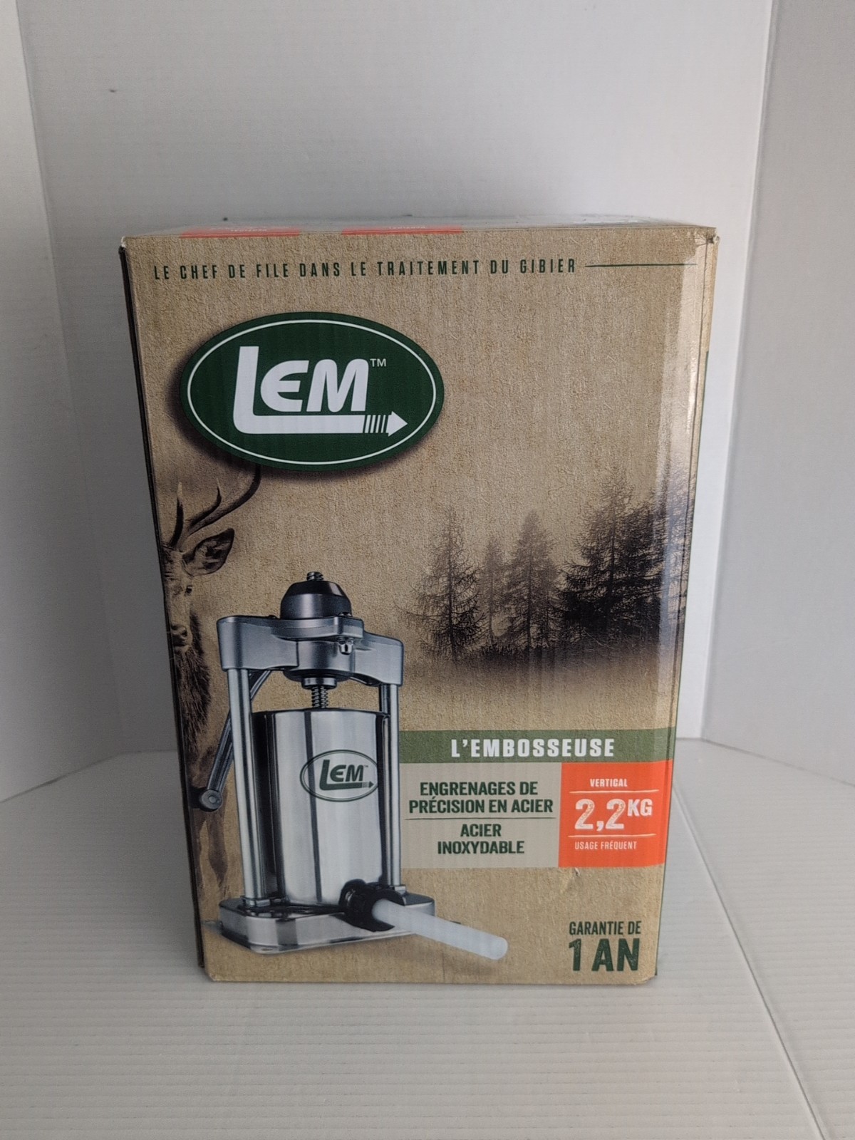 LEM 1606 5 LB Stainless Steel Sausage Stuffer Used With Box