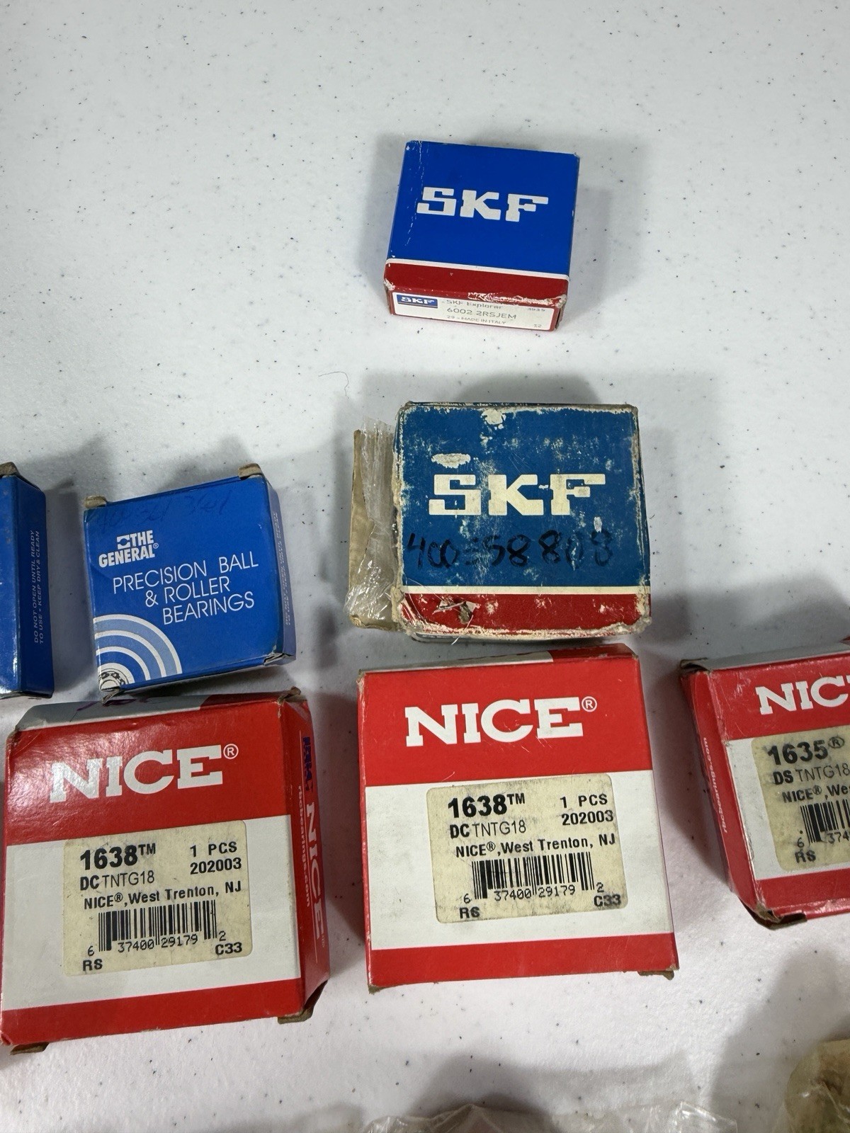 Vintage Lot ~20 NICE Ball Bearings 1635 1638 SKF Timken Fafnir NOS Boxes West