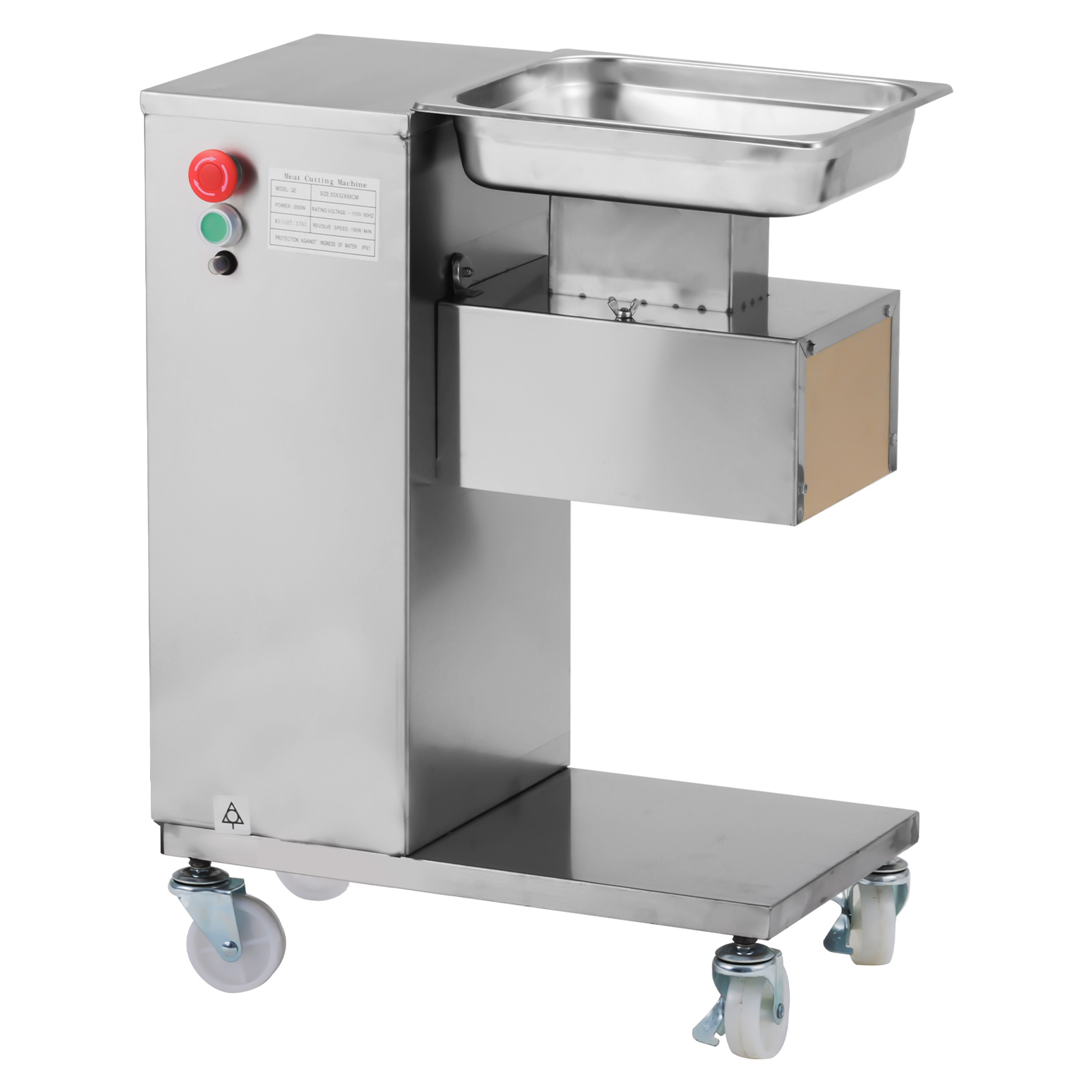 Meat Slicer with 5mm/3mm Blade Meat Cutting Machine 500KG Cutter Free Ship New