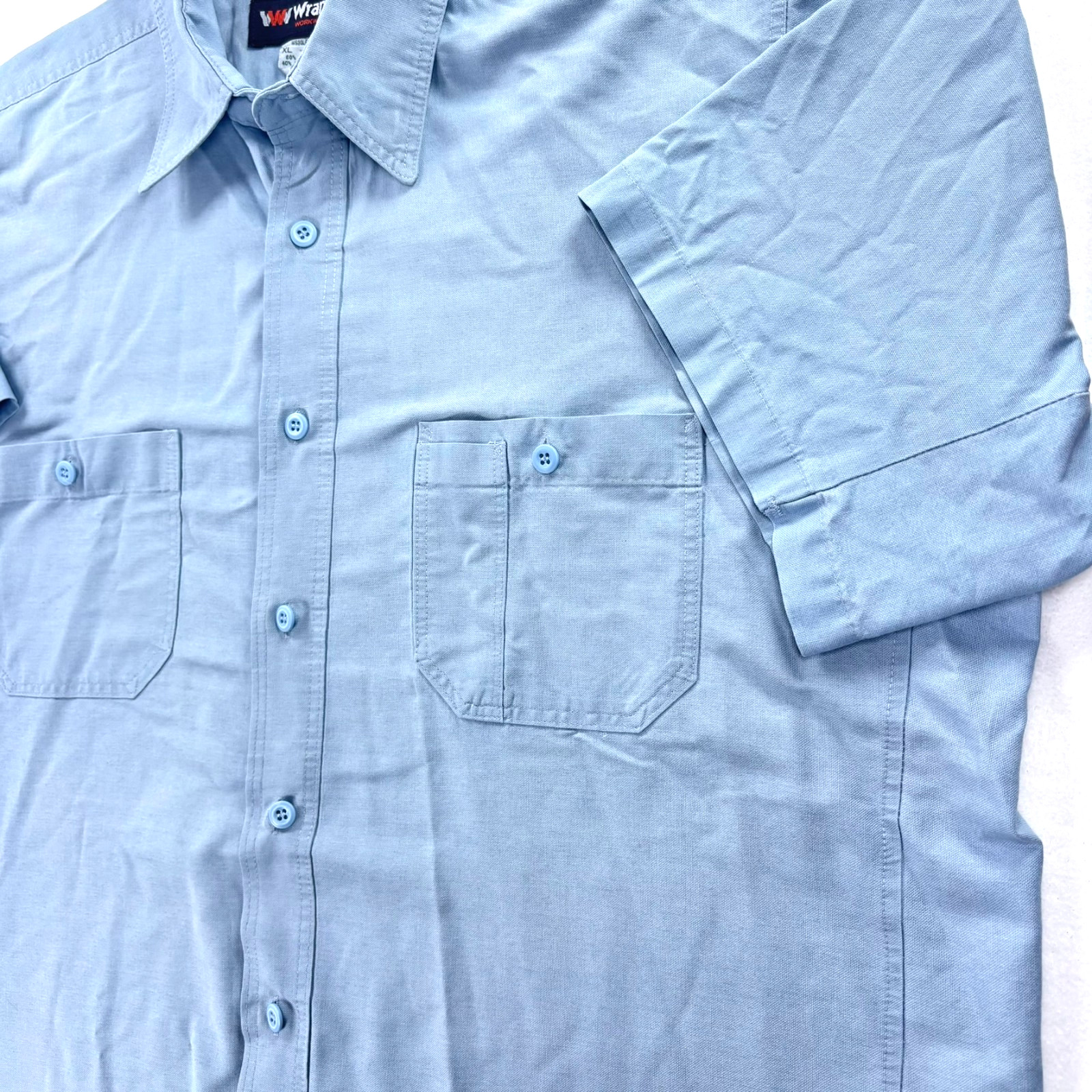 Wrangler Work Shirts Men XL Button up Uniform Workwear Western Cowboy LOT OF 10