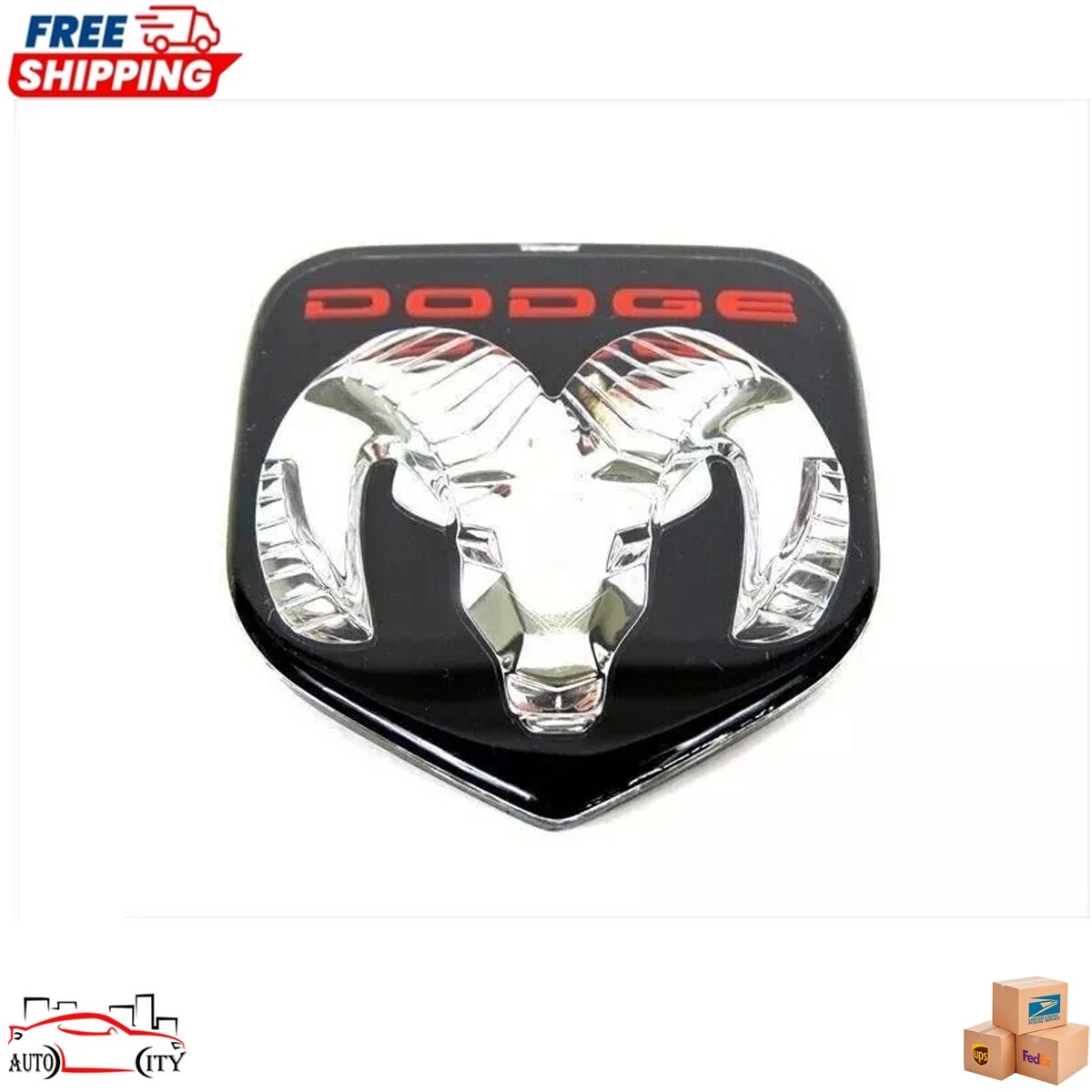 New Chrome Grille Assembly & Emblem 2PC For 1994-2002 Dodge Ram Pickup 2500 3500