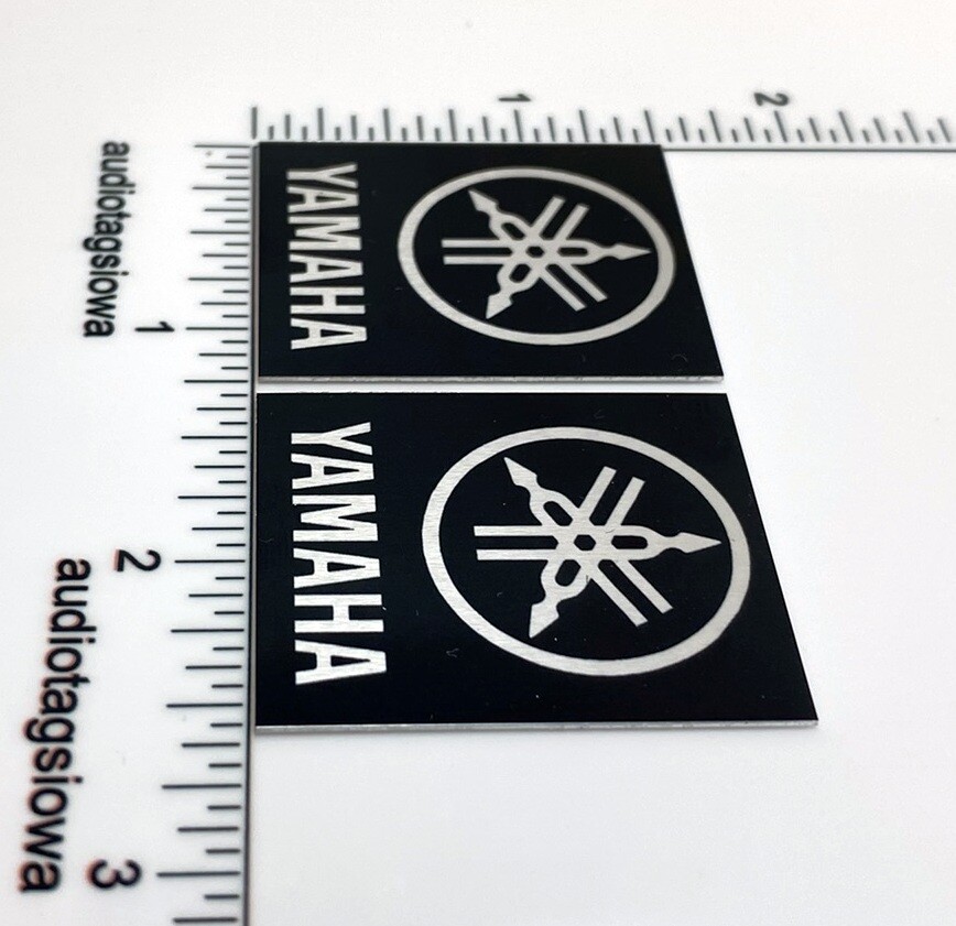 Yamaha Speakers Badge Logo Pair Aluminum Custom Made