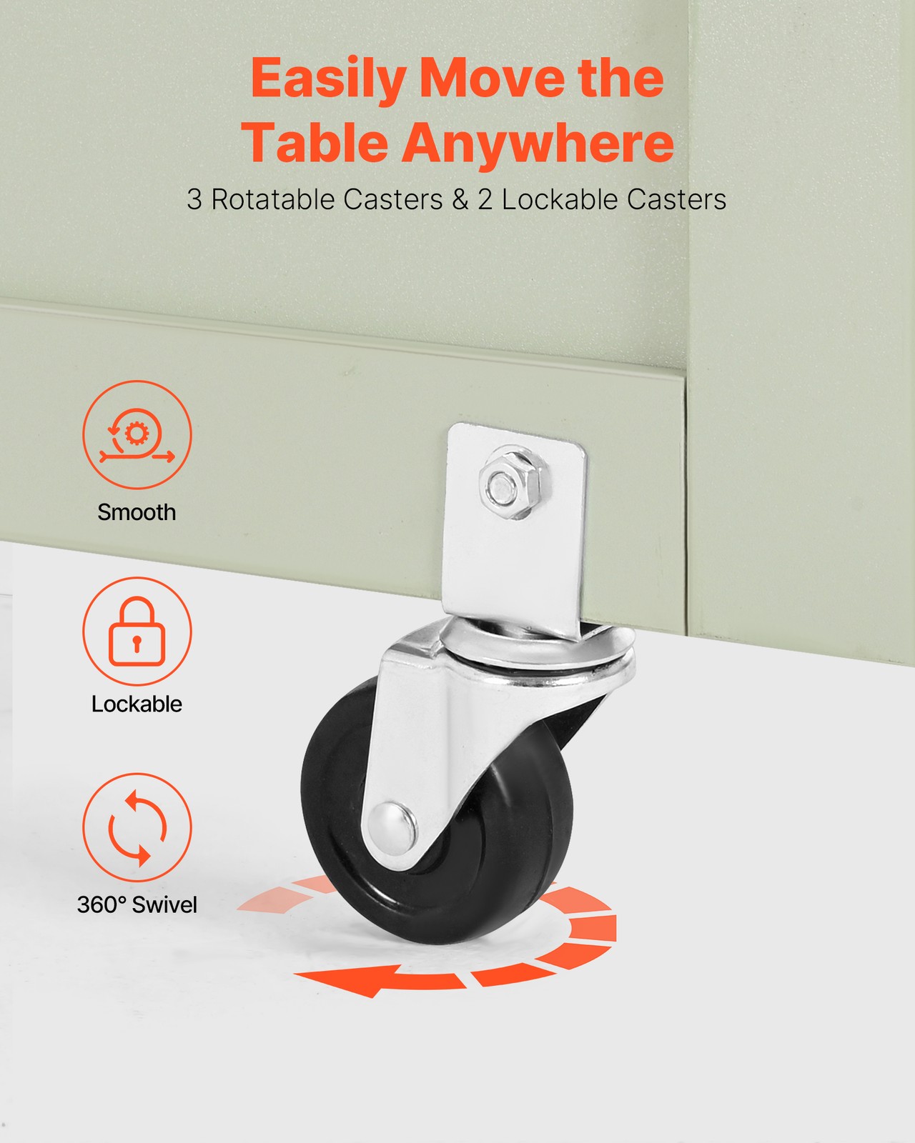 VEVOR Folding Sewing Table Multipurpose Sewing Machine Table Compact Light Green