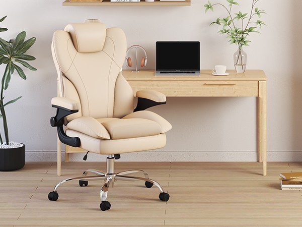 Big and Tall Office Chair Reclining High Back Leather Computer Chair