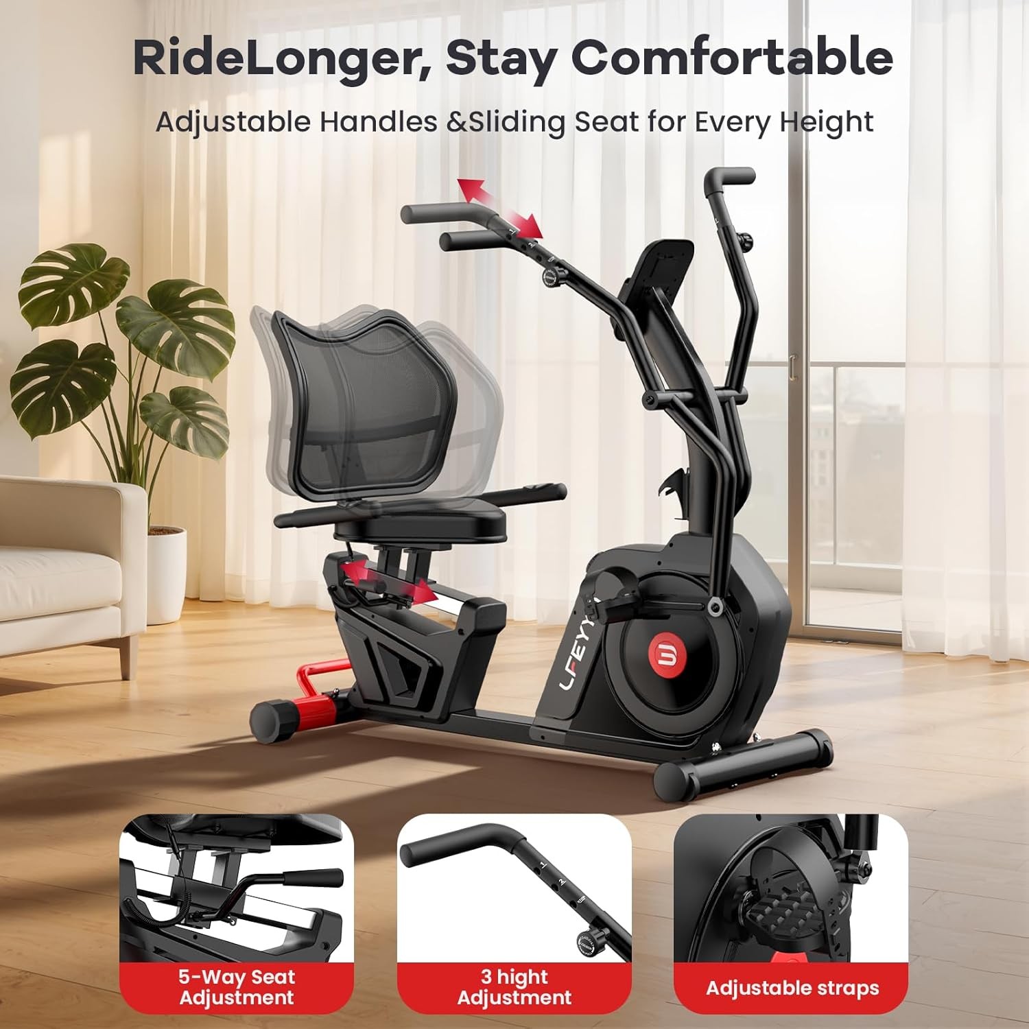 High-end Magnetic Adult Recumbent Exercise Bike Smart Bluetooth Arm Exerciser