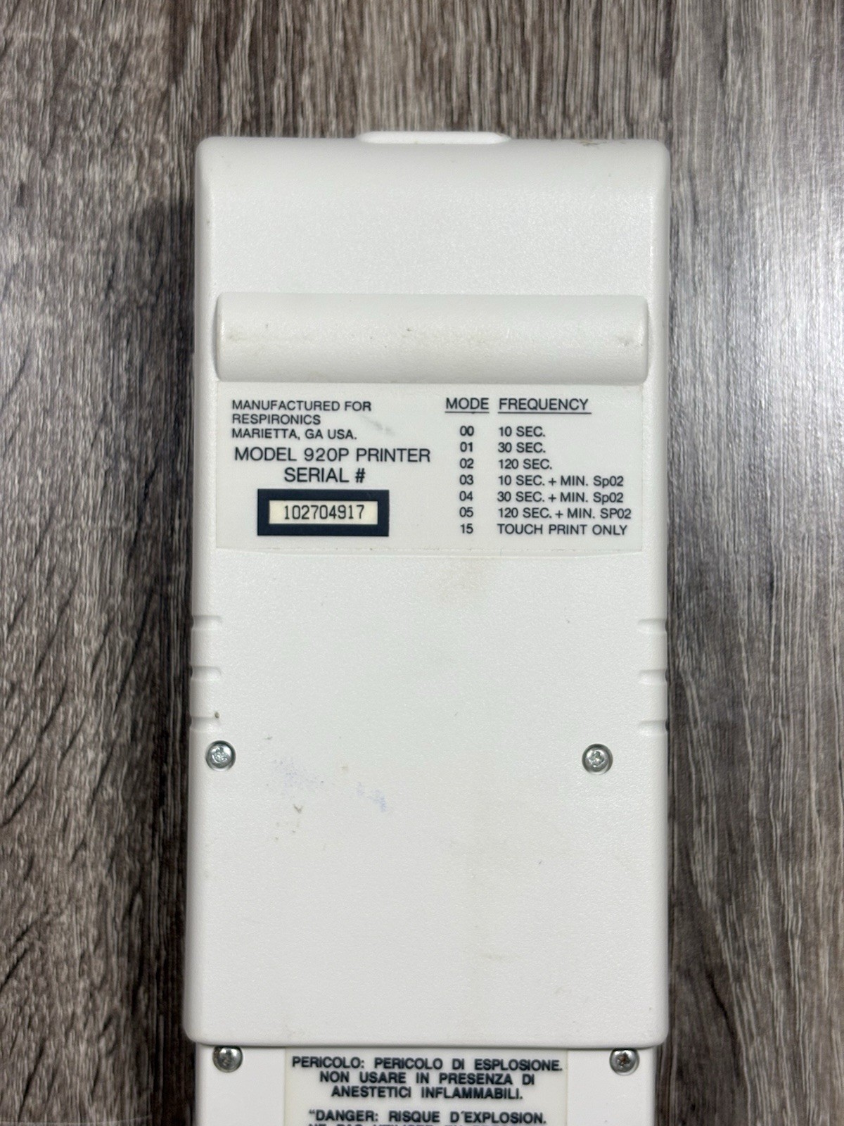 RESPIRONICS SP02 920M Plus Handheld Pulse Oximeter Portable- Tested/Working