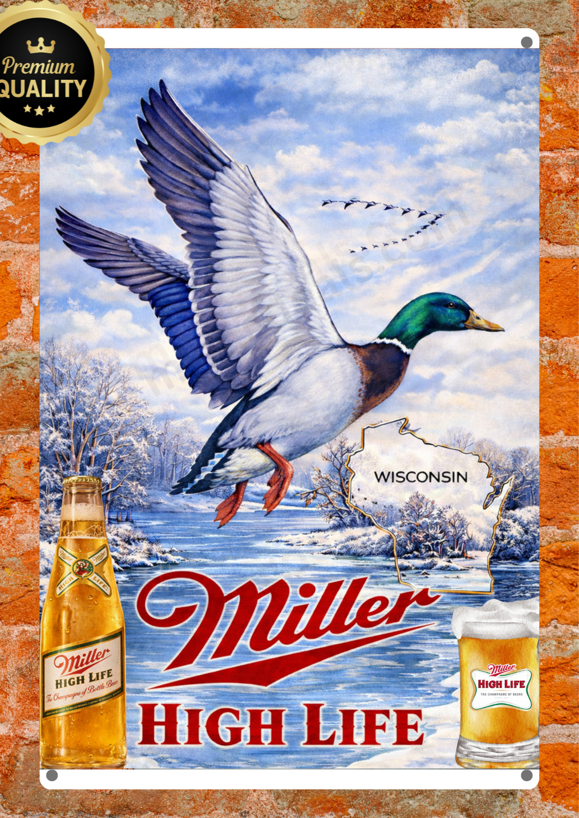 Mickey's Malt Liquor Beer AALEXANDRA DADDAR Metal Sign Bar Man Cave Decor Read D