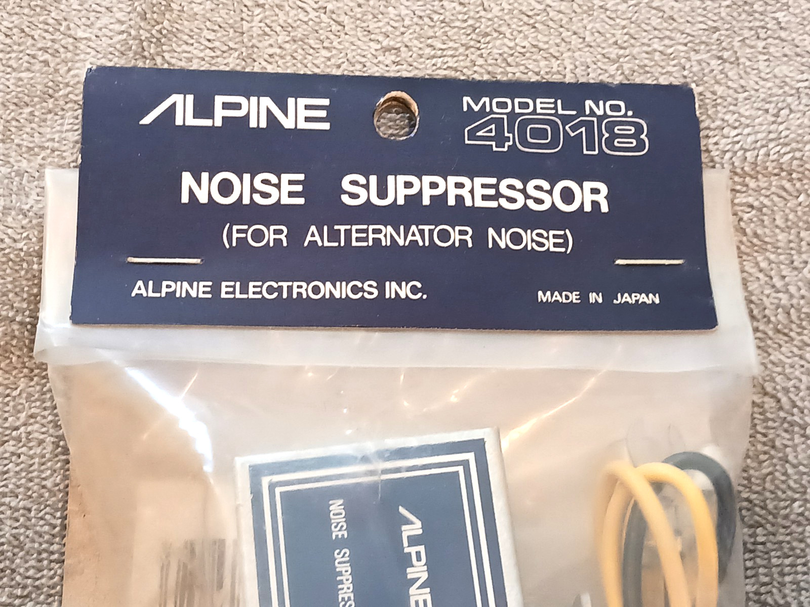 RARE OLD SCHOOL ALPINE 4018 NOISE SUPPRESSOR NEW IN THE BAG MADE IN JAPAN