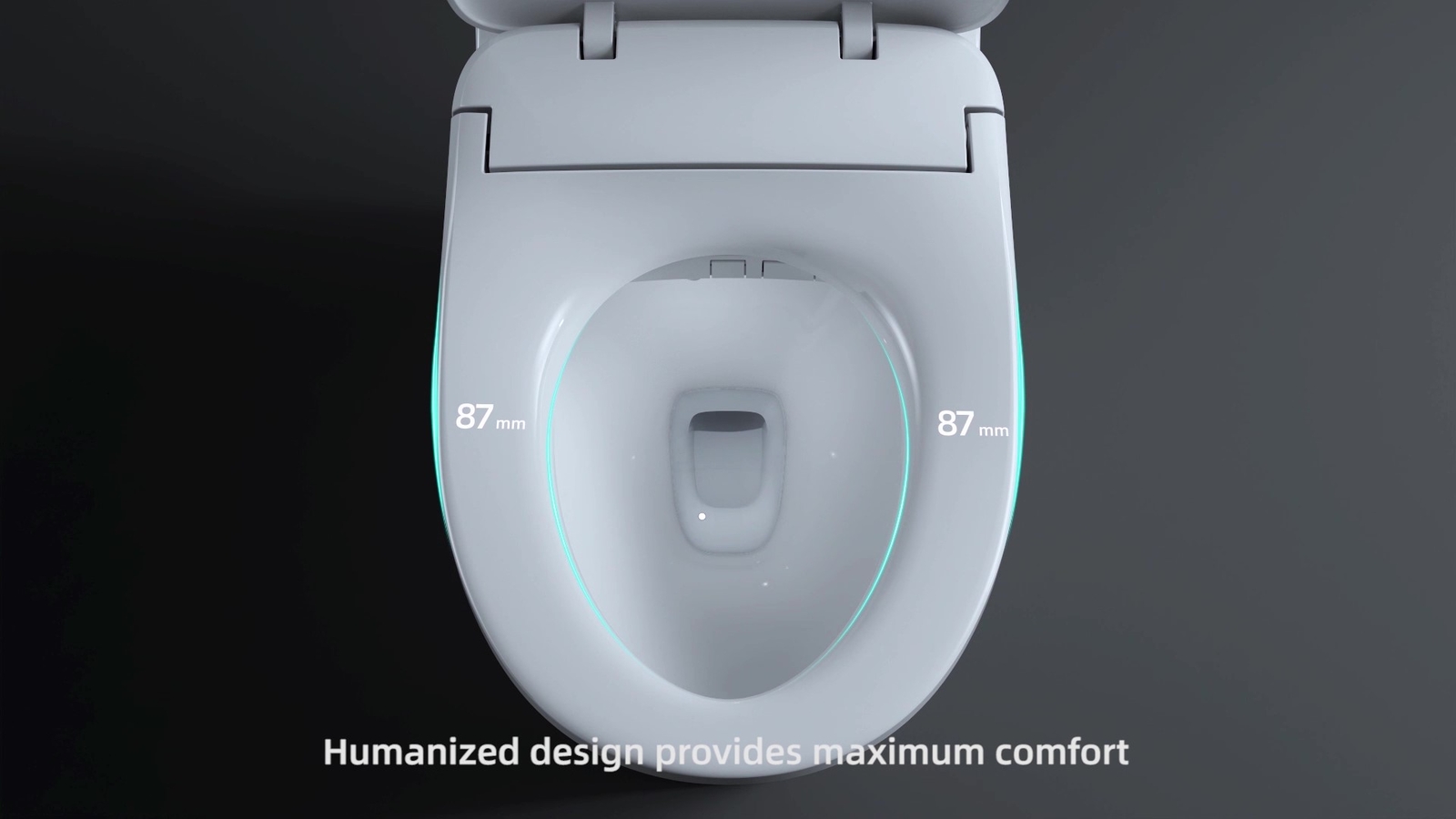 Smart Toilet Seat Electric Bidet Elongated Auto Deodorization Heated Nightlight