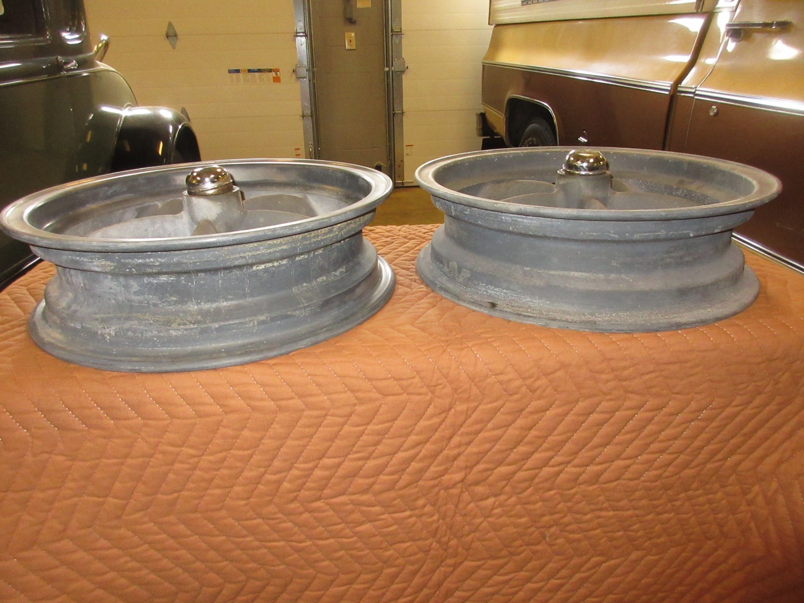 MAGNESIUM WHEEL DRAG STRIP RACE CAR SPINDLE MOUNT 15X4 HISTORIC 1959 Orig. Boxes