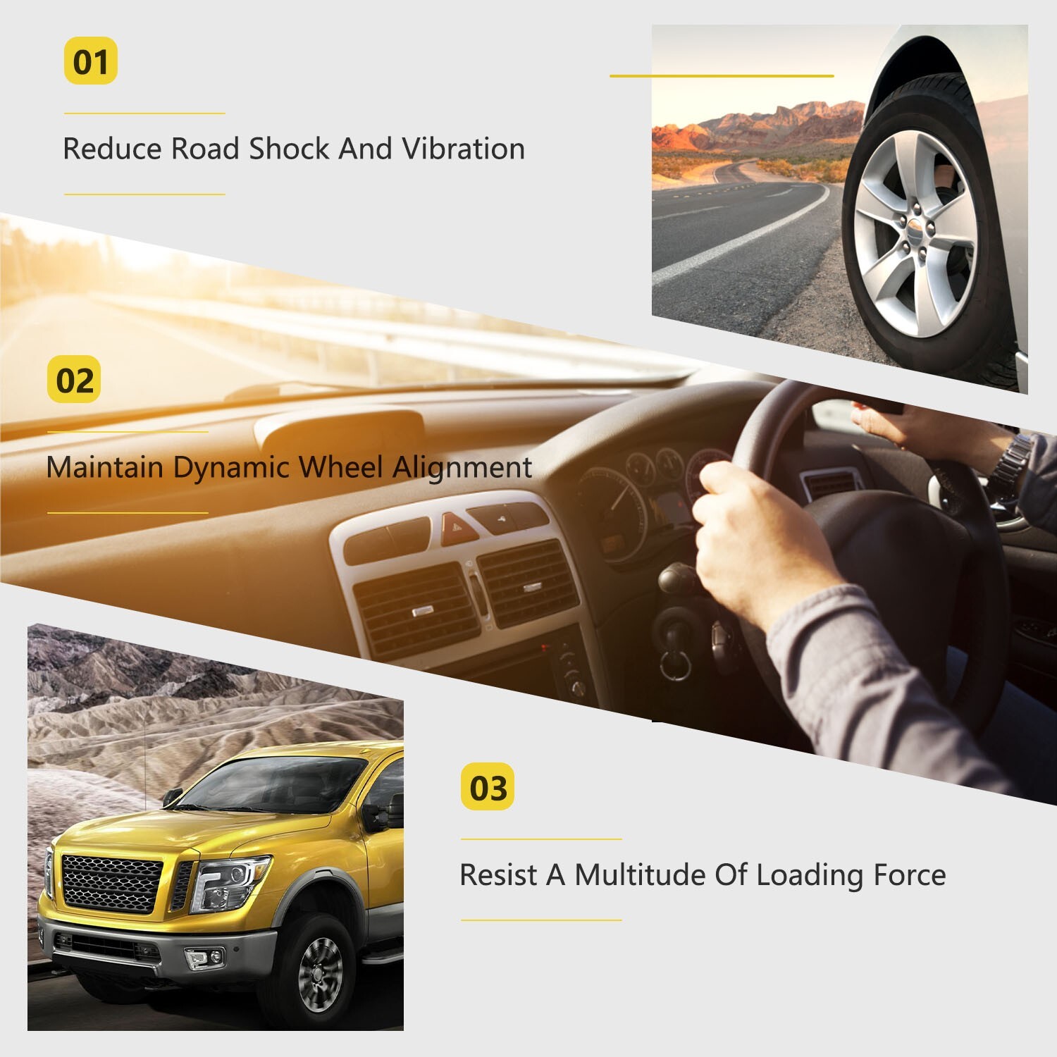 Front Upper & Lower Control Arm Tie Rod Sway Bar For 1997-2004 Ford F-150 F-250