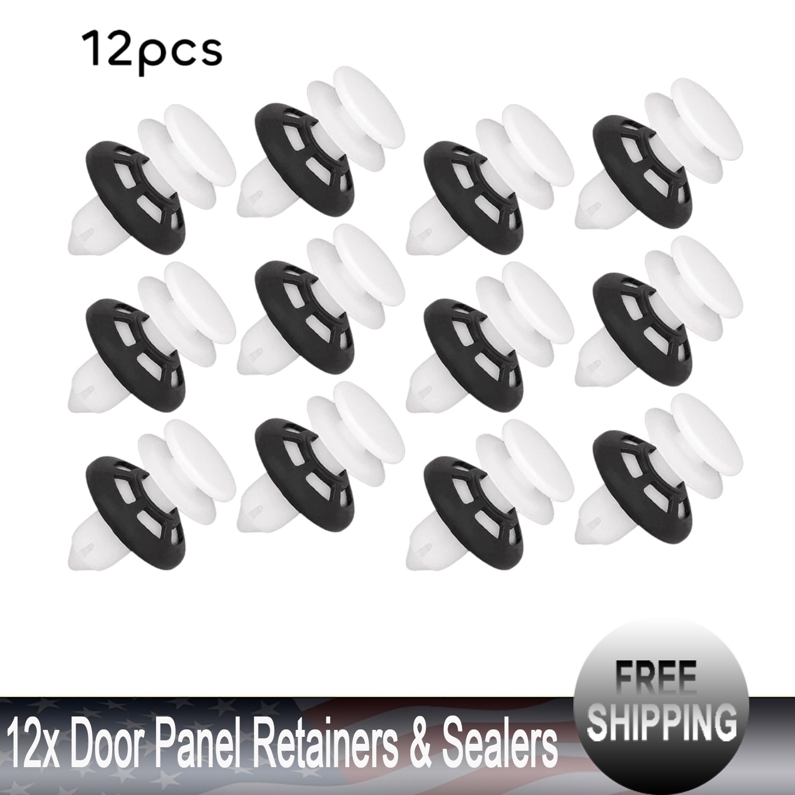 12 Door Panel Retainers & Sealers Fit for Ram 1500 Chrysler Pacifica Dodge Etc