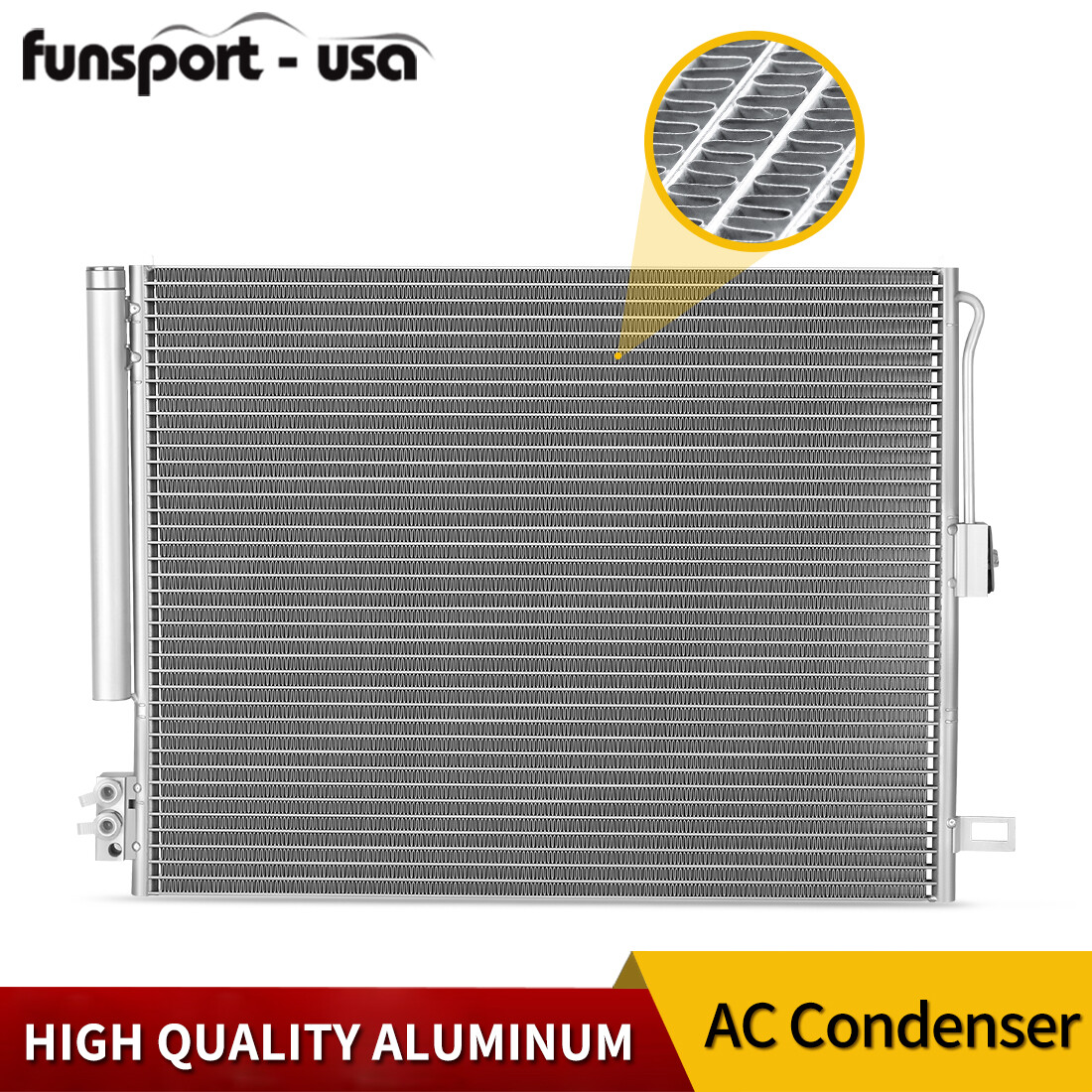 A/C AC Condenser for 2011-2021 Dodge Durango Jeep Grand Cherokee 3.6L 5.7L 6.4L