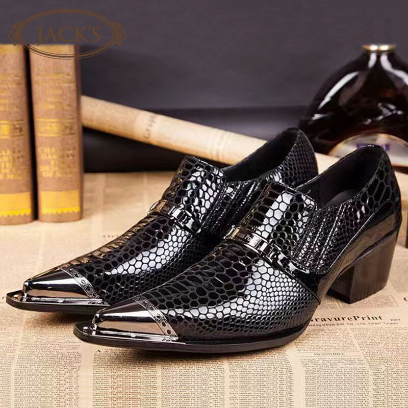 British Men's Pointed Toe Shoes Genuine Leather Business Formal Leather Shoes Sz