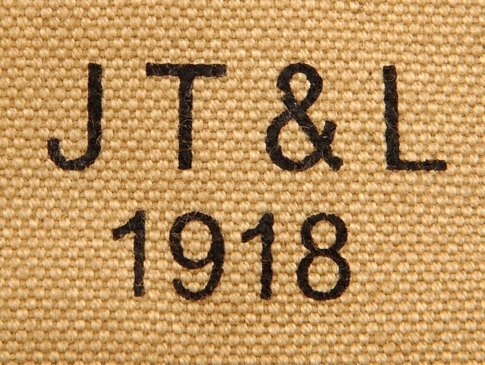 U.S. WWI M1917 Half Moon Clip .45 cal 3 Pocket Pouch marked JT&L 1918
