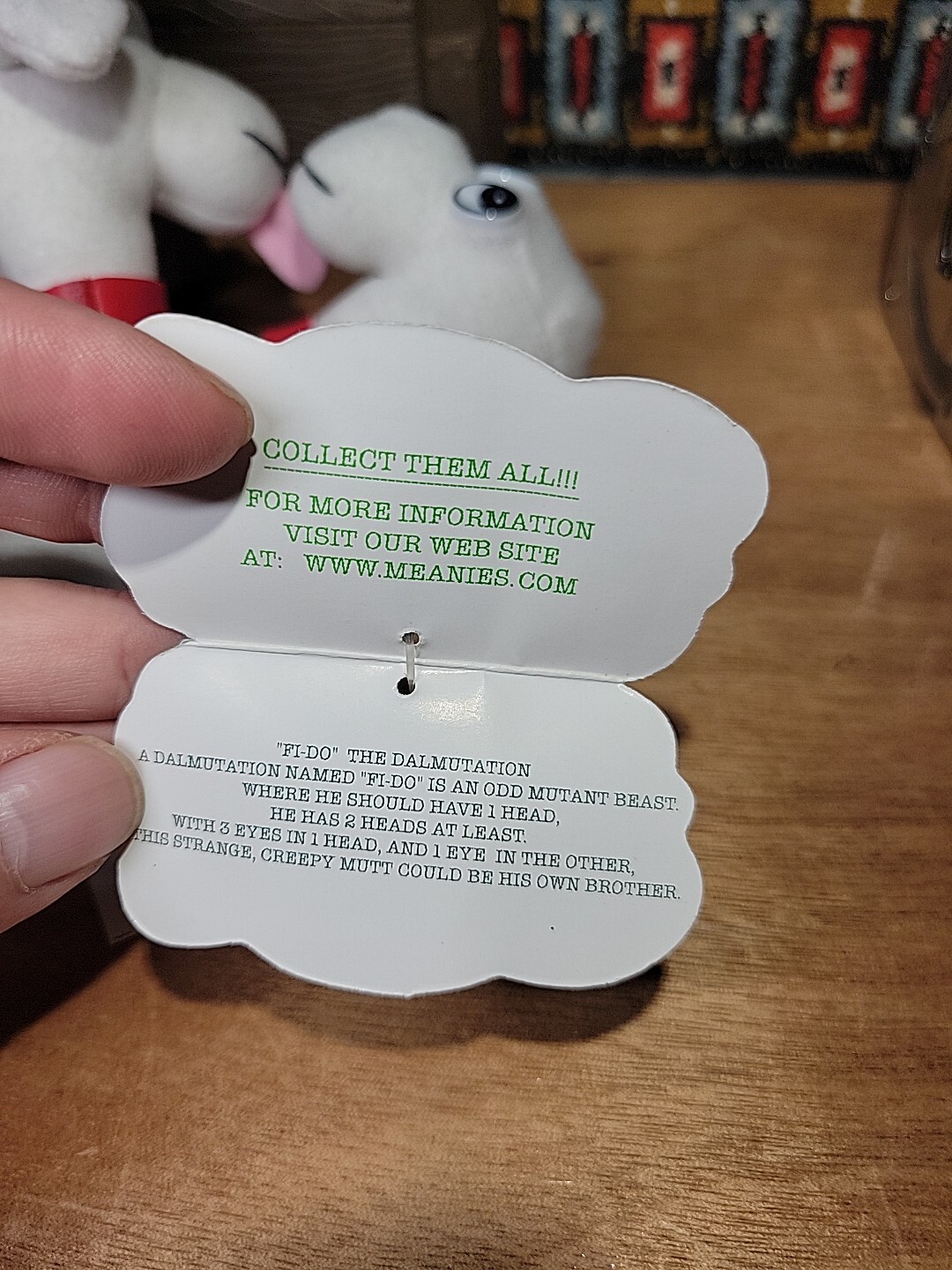 New 1997 Meanies Series 1 Fi-Do The Dalmutation 2 Headed Dog Plush W/ Tag Topkat