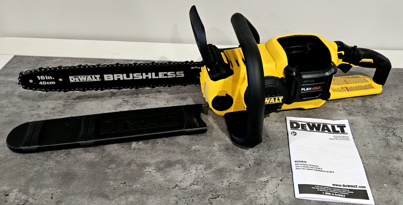 DeWalt FlexVolt 20V 60V 16" in Brushless Chainsaw DCCS670B (Tool Only)