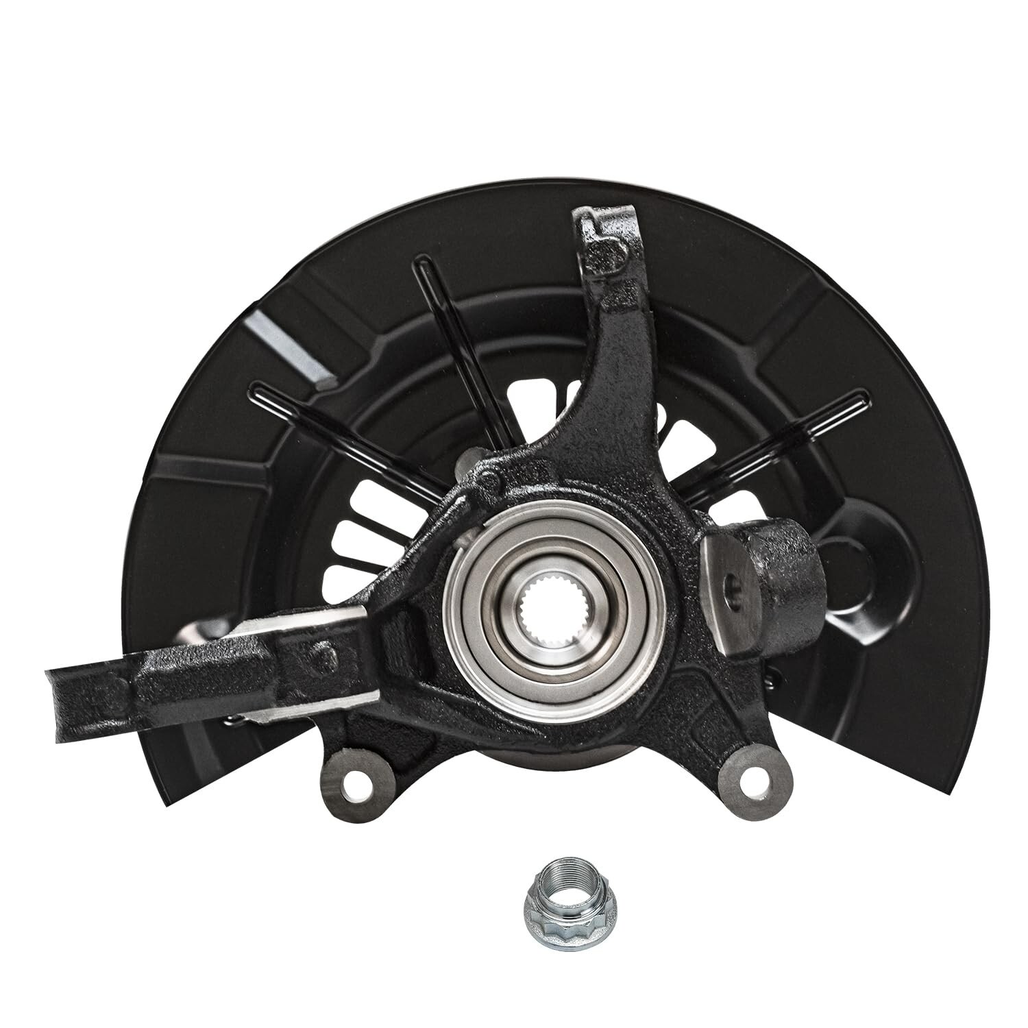 Front Steering Knuckles Hubs Lower Control Arms for 2012-2017 Toyota Camry 2.5L