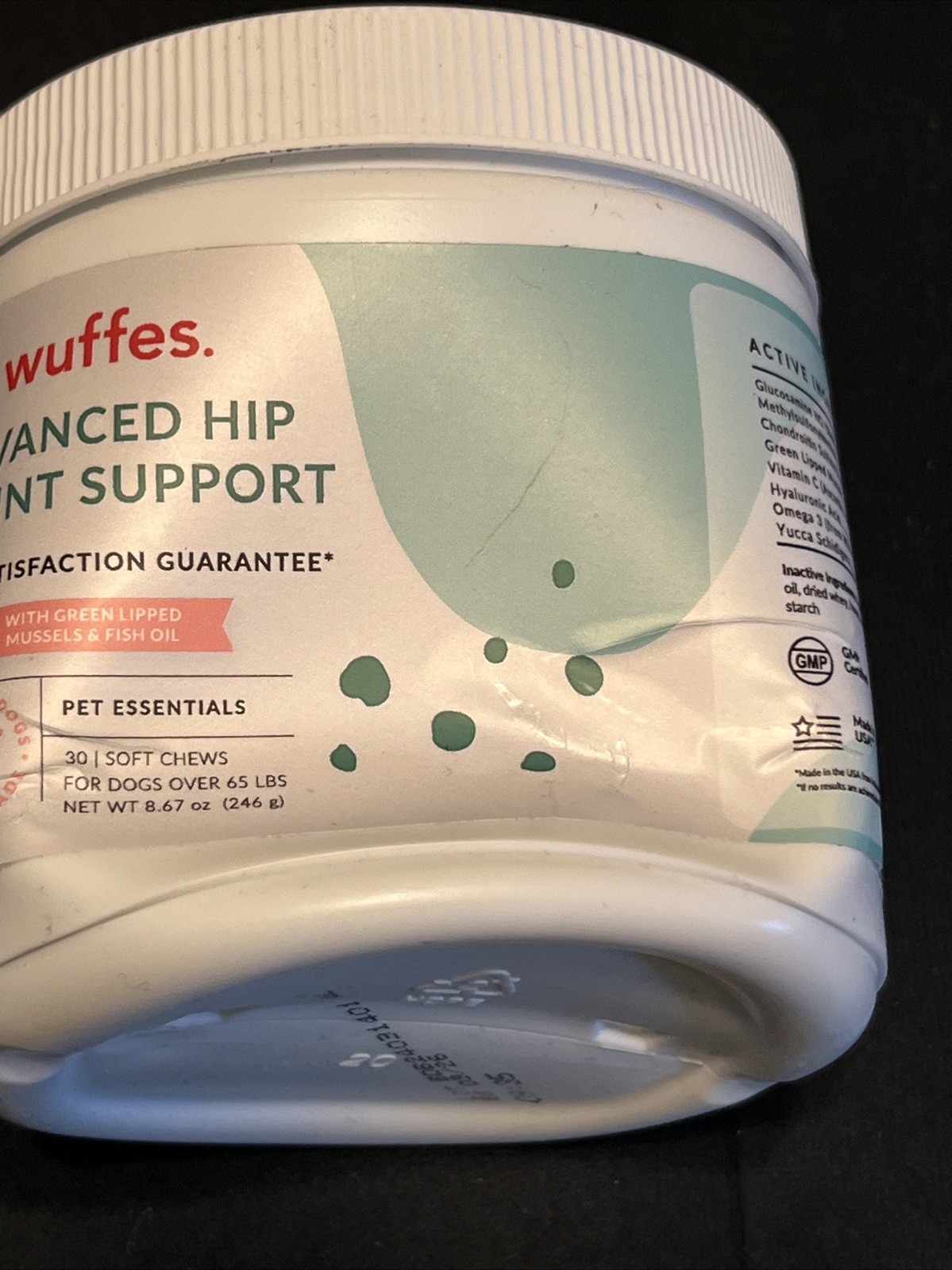 Wuffes Advanced Hip & Joint Support for Dogs over 65 lbs 30 Soft Dog Chews 3/26
