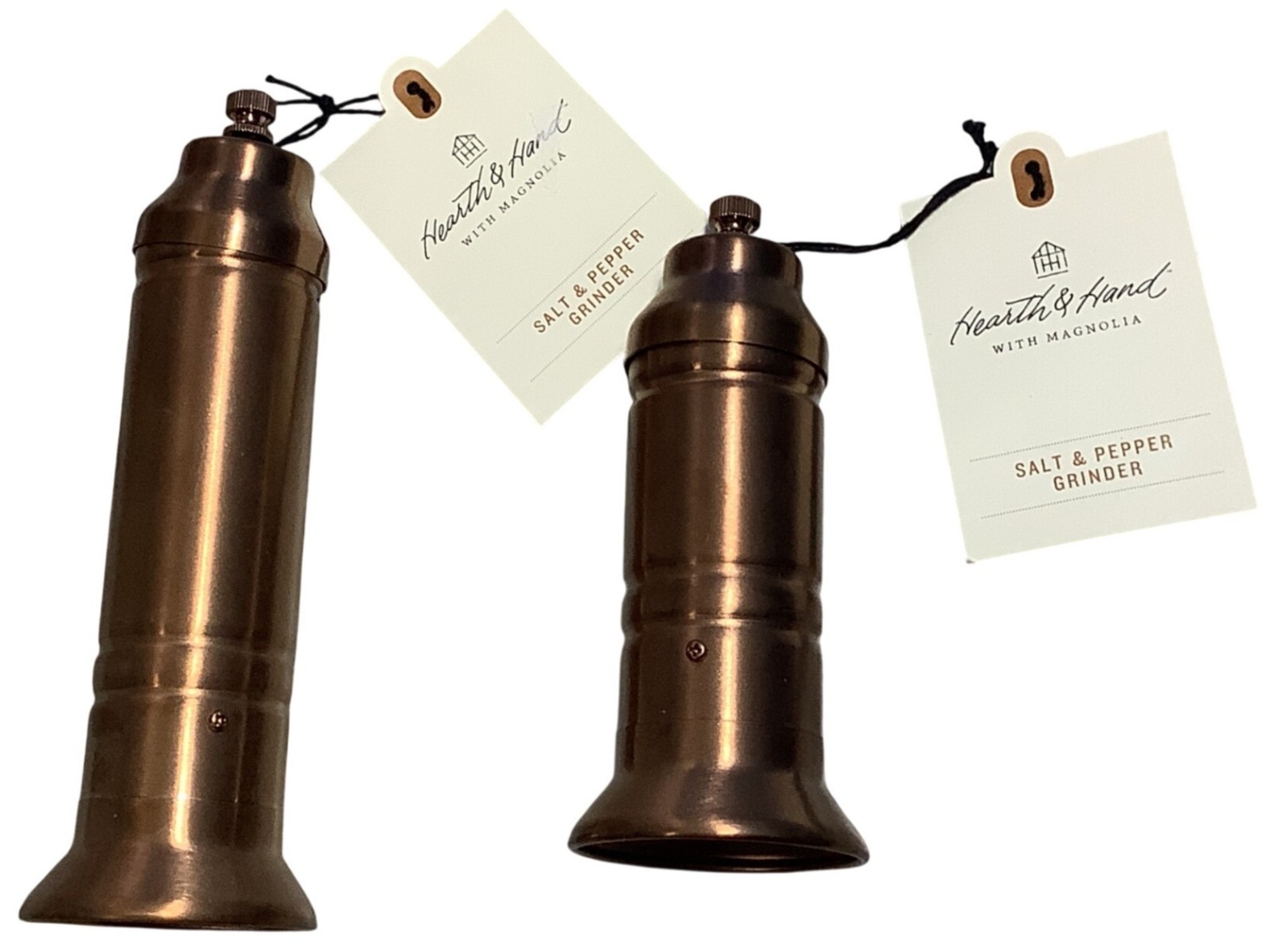 Set of Hearth & Hand Magnolia Copper Finish Salt & Pepper Grinder