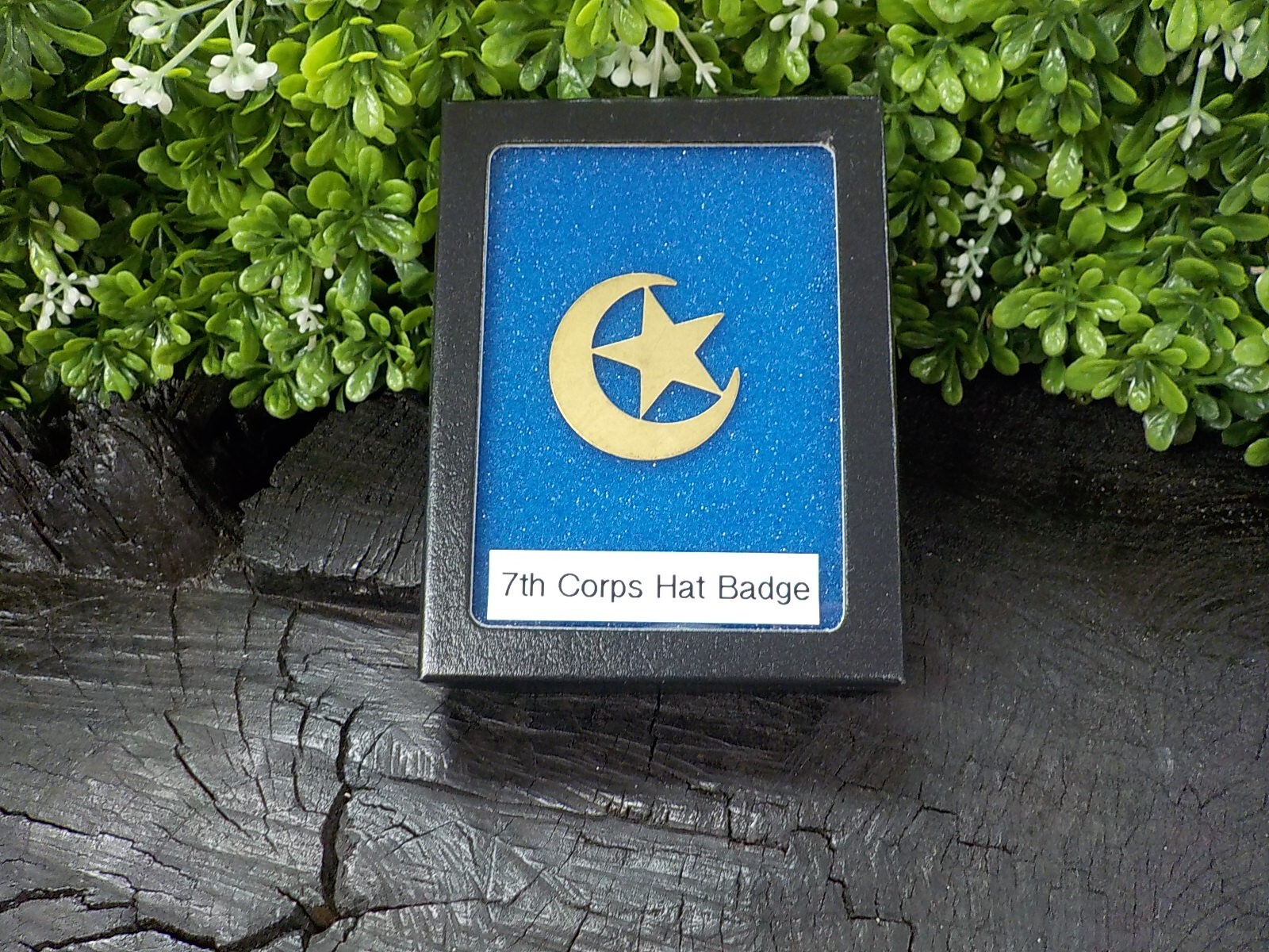 Civil War Crescent Moon & Star 7th Corps Hat Badge, Used