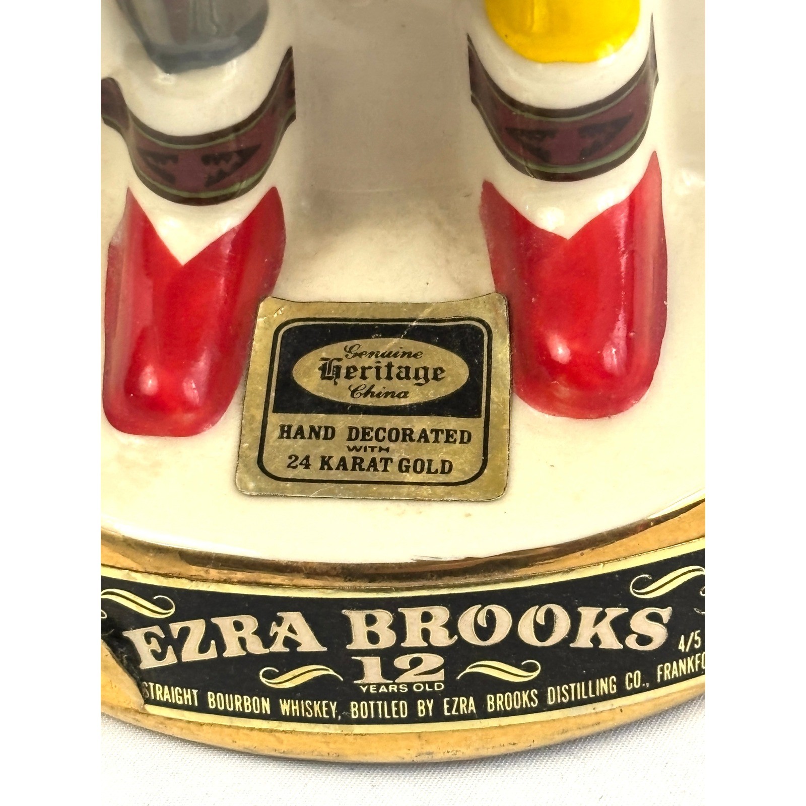 Vintage Ezra Brooks Kachina Decanter Native American Figure 13.5" Empty 1970s