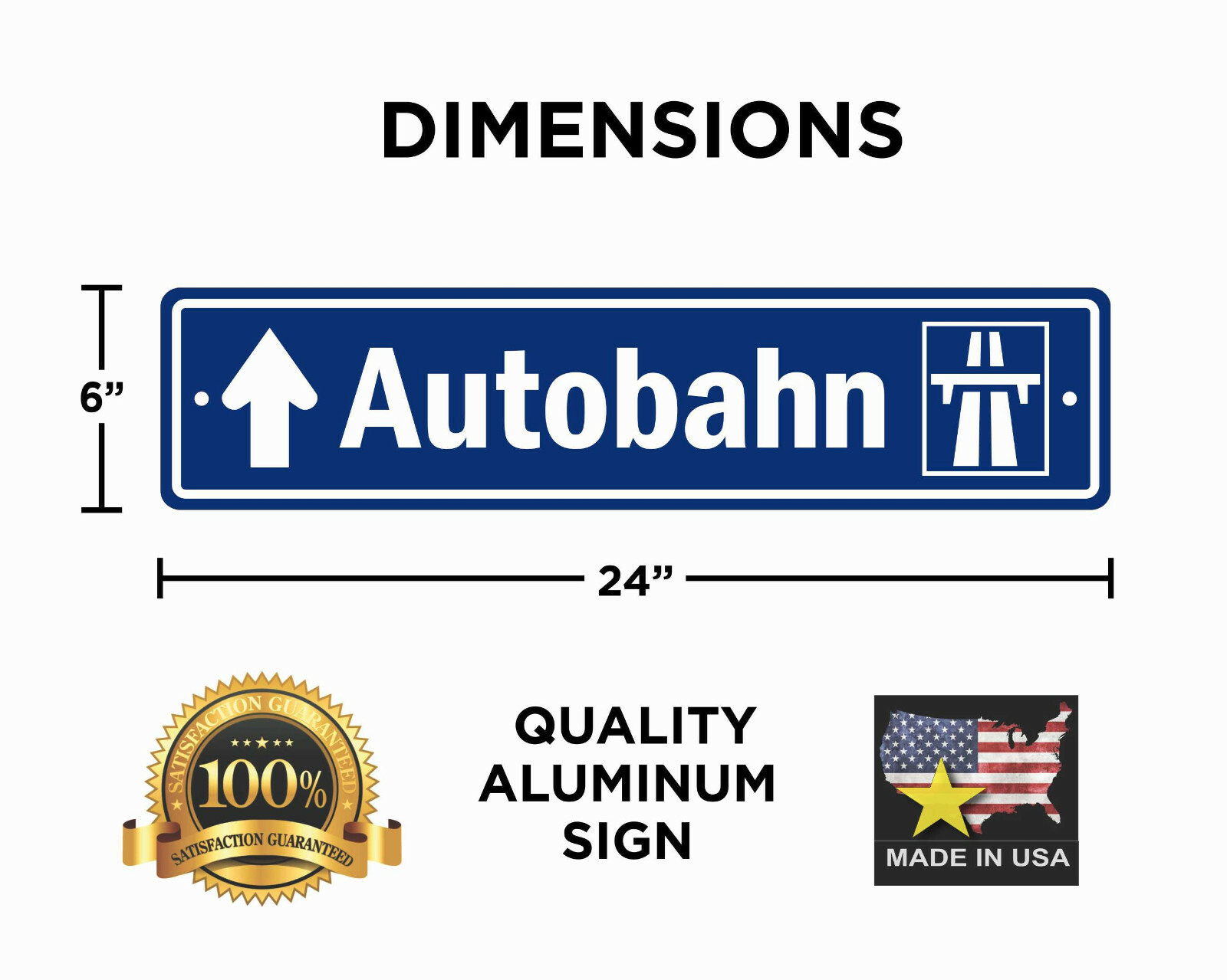 Autobahn Sign - German Highway Marker - Automobilia Garage Decor - European Art