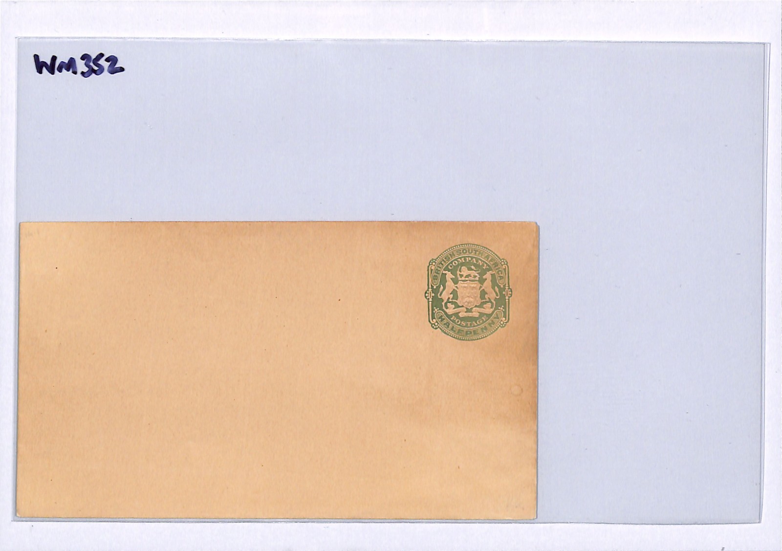 RHODESIA Cover BSACo Postal Stationery Embossed ½d Die Envelope {~80x137mm}WM352