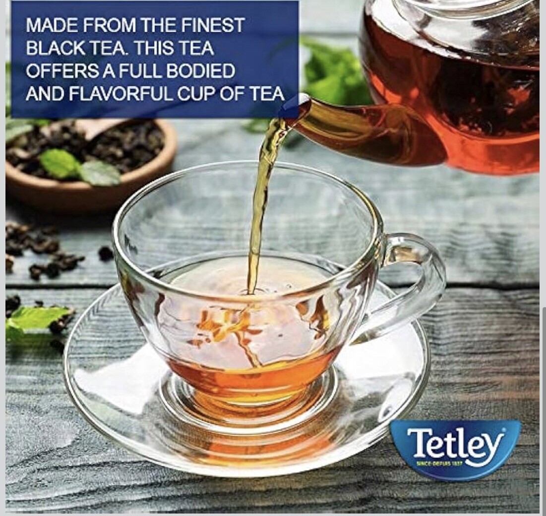 2 Box Tetley British Blend Premium Black Tea 160 Bags Deliciously Rich & Robust