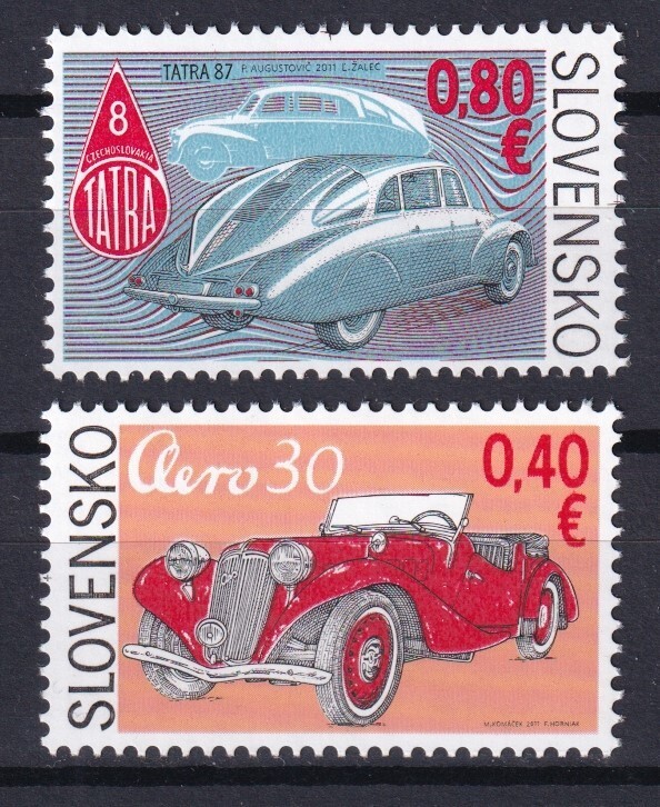Slovakia 2011 Cars 2 MNH stamps