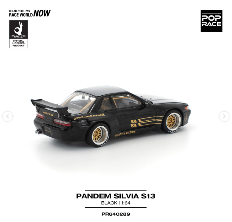 Pop Race Pandem Silvia S13 Black 640289 1/64
