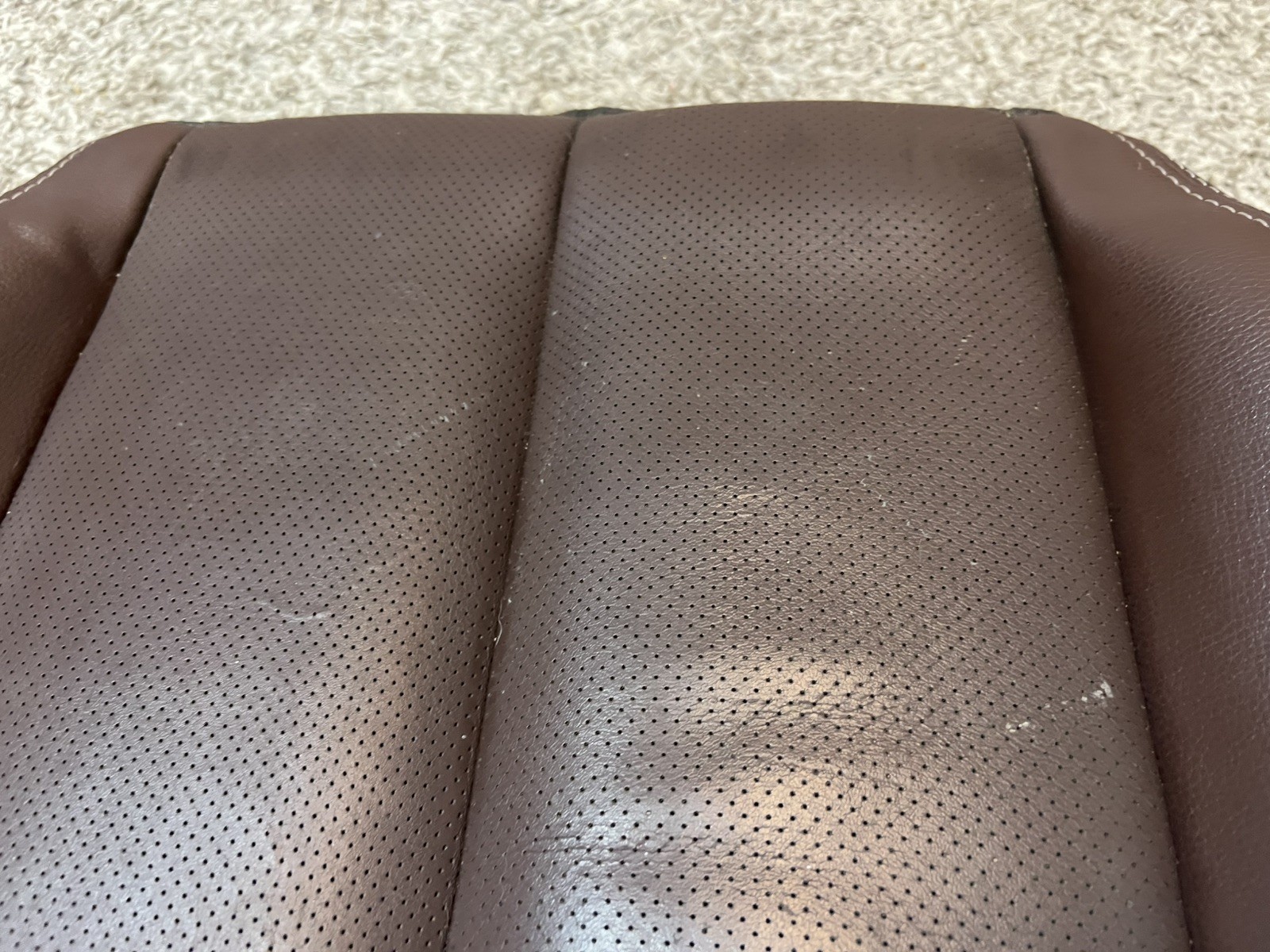 13 - 14 Subaru Outback Passenger RH Saddle Brown Lower Seat Bottom Leather Cover