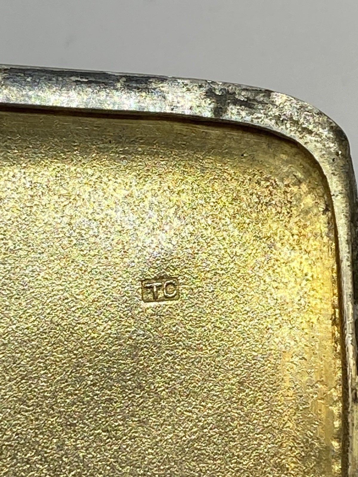 Antique Art Nouveau Silver Cigarette Case of Bamboo Design, E·S Anchor Mark 19th