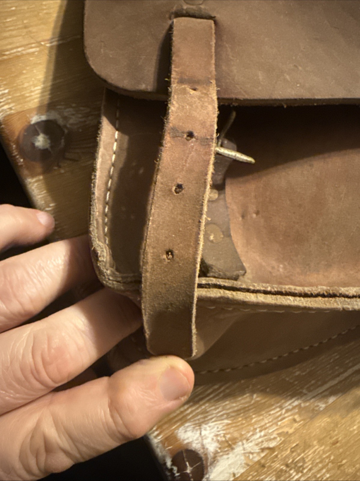 used vintage leather western horse saddle bags