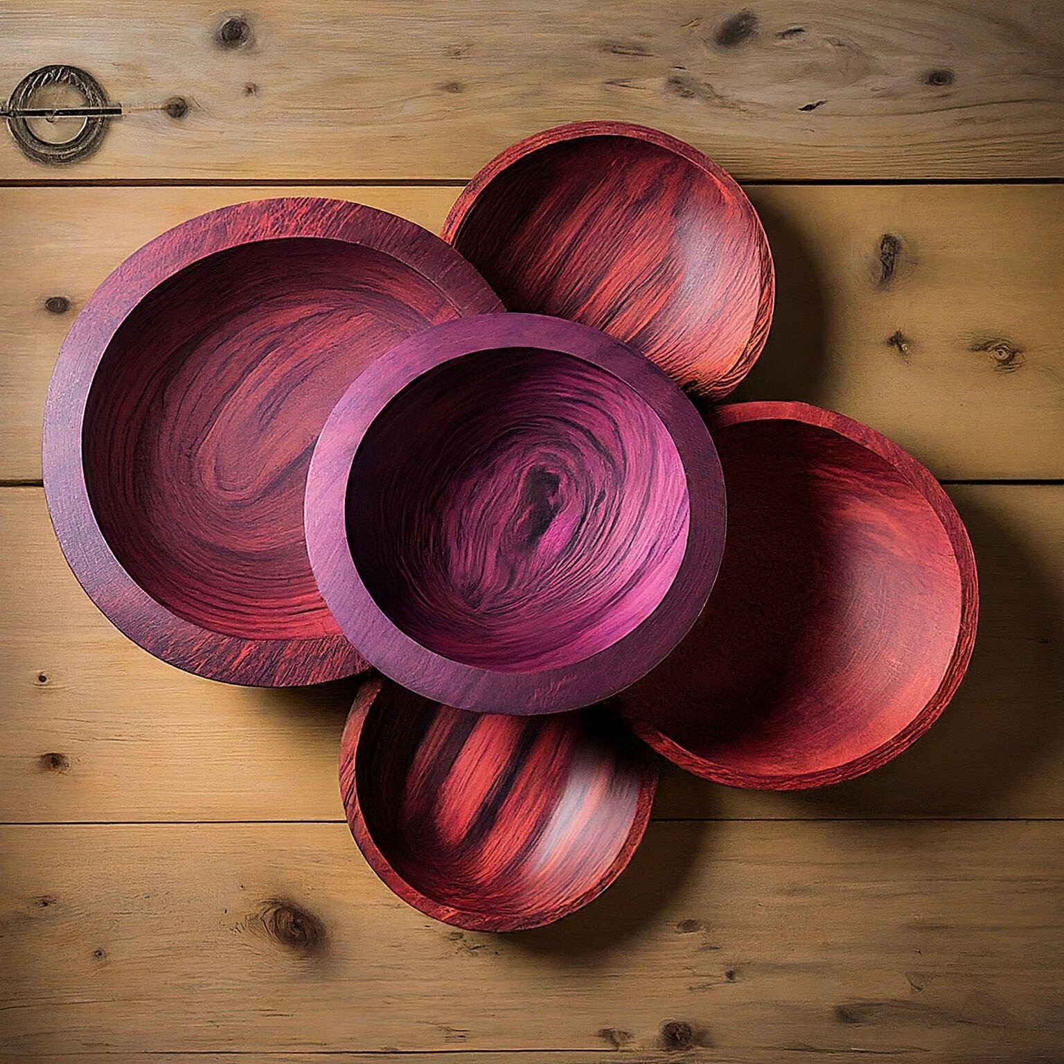 PURPLEHEART ROSETTE BLANK 6"X 6"X 3/8" WOOD TURNING LUMBER -FREE SHIPPING