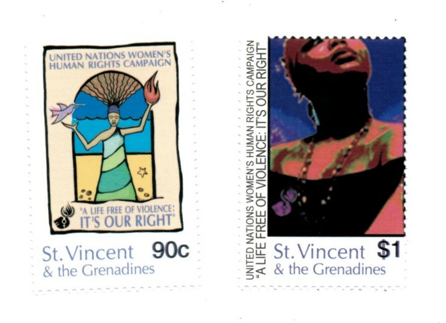St. Vincent 2001 - UN Women's Human Rights - Set of 2 Stamps Scott #2892-3 - MNH