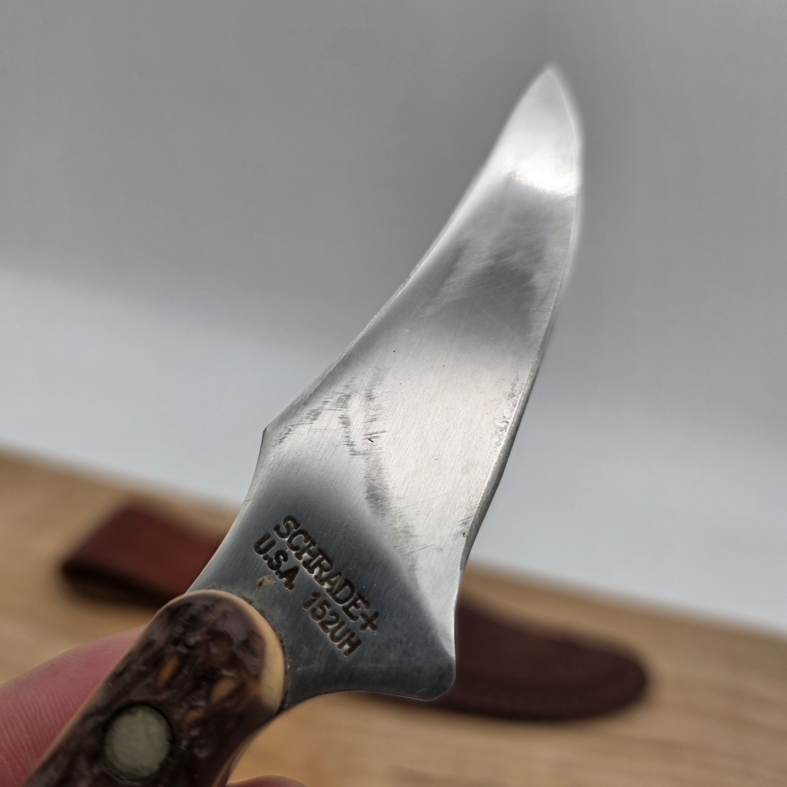 vintage Schrade 152UH Uncle Henry USA fixed blade knife & sheath