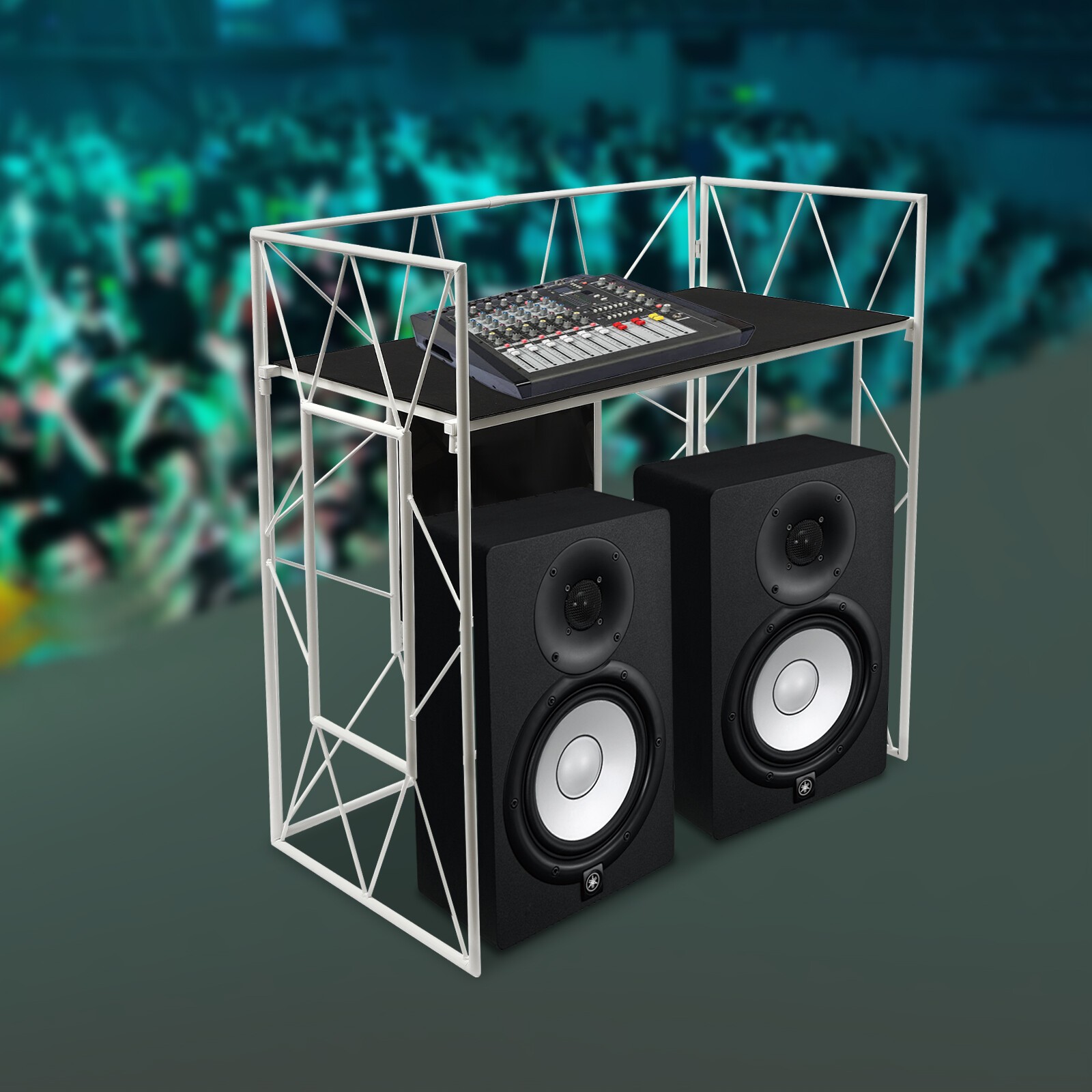 DJ Display Stand, DJ Event Booth Facade, Portable DJ Facade Booth Table, DJ Cont