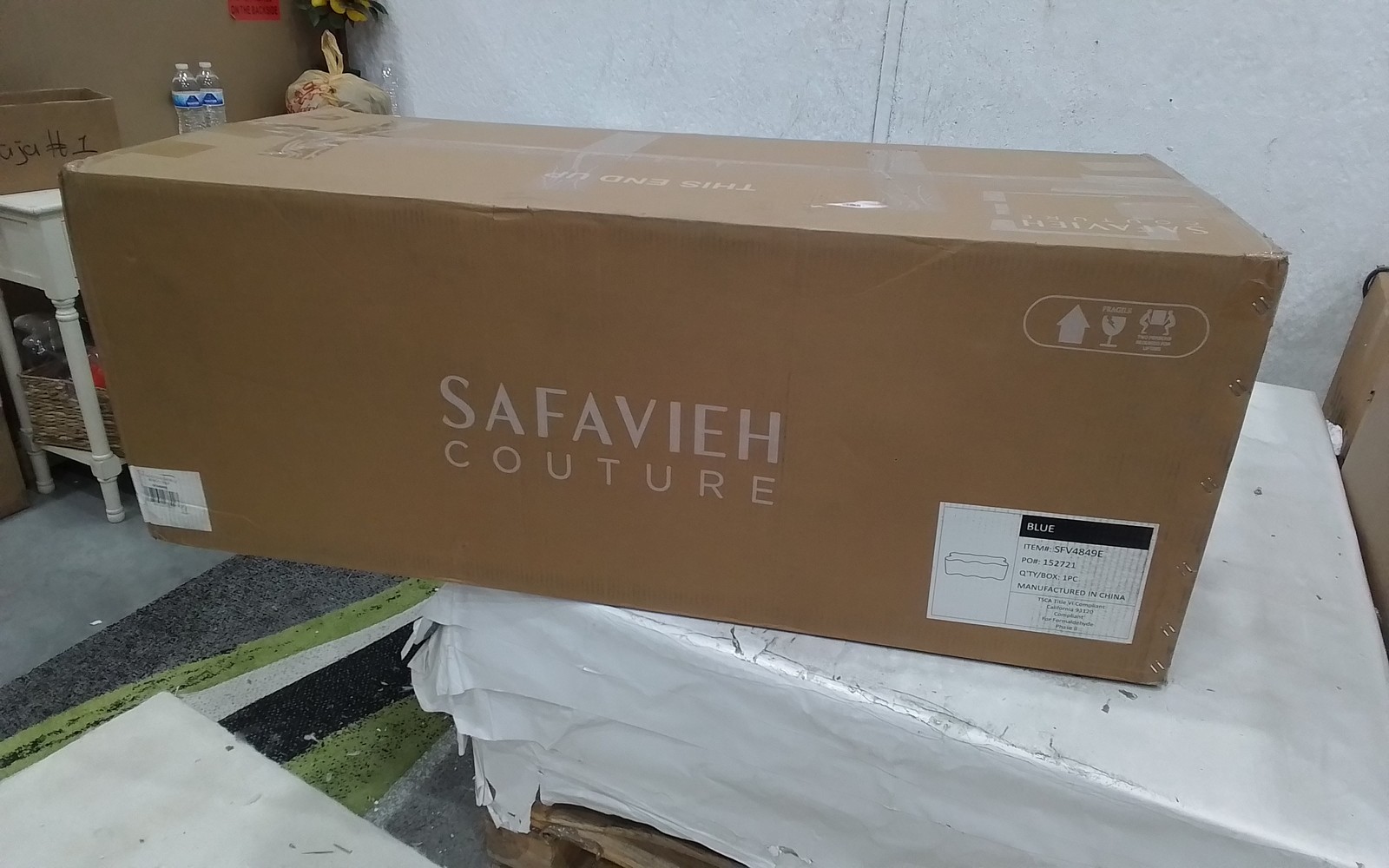 Safavieh JACQUALESSA CHENILLE BENCH, Reduced Price 2172777215 SFV4849E