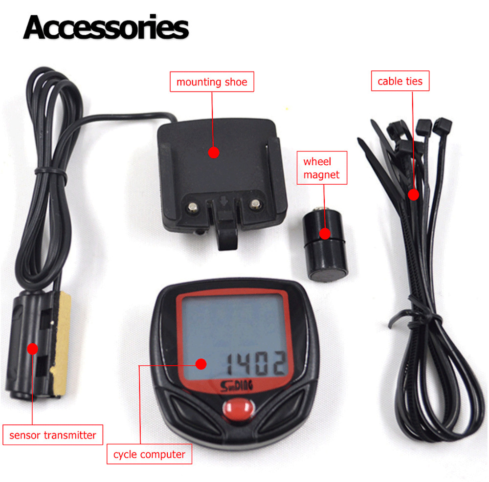 Bike Bicycle SPEEDOMETER Cycle Digital Odometer Computer MPH KMH Waterproof LCD