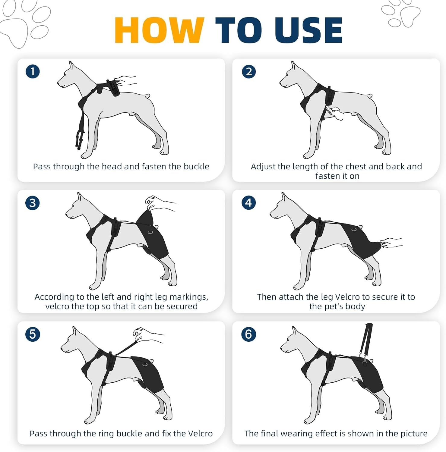 CHAMIN Dog Hip Brace With Back Handheld Design For Hip Dysplasia L - Open Box