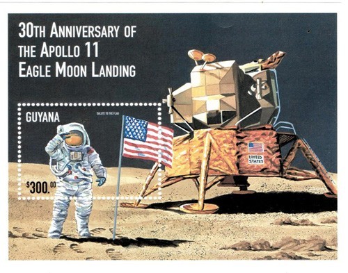 Guyana 1999 - Moon Landing Space - Souvenir Stamp Sheet - Scott #3419 - MNH