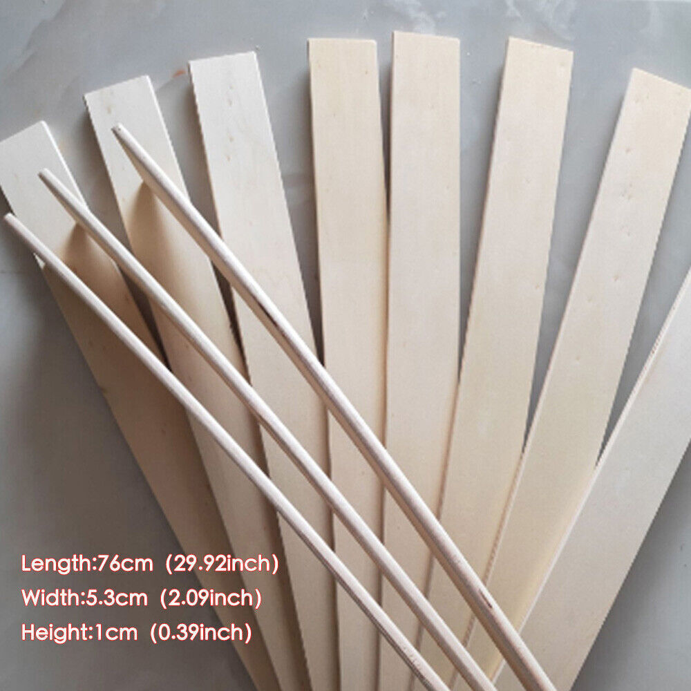 10pcs Wooden Strip Bed Slats 53MM Width Replacement Bed Slats Slightly Curved