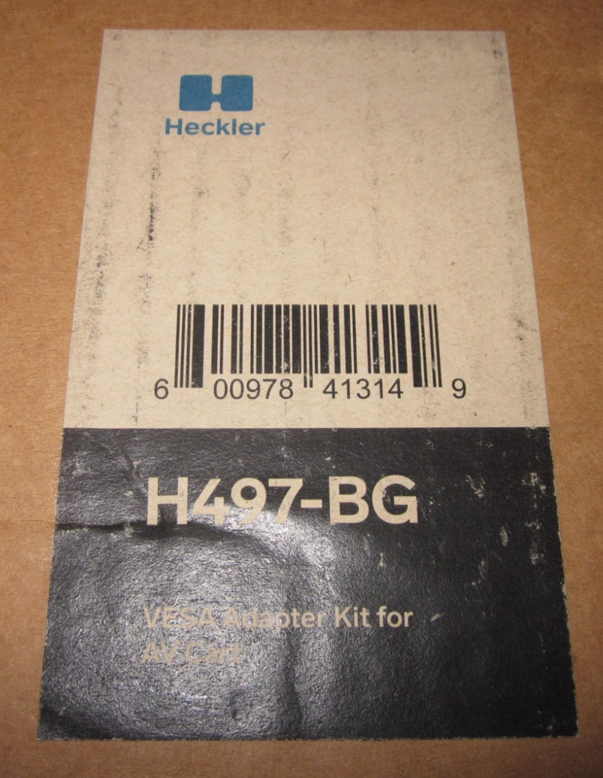 Heckler H497-BG Vesa Adapter Kit for AV Cart Display Stand