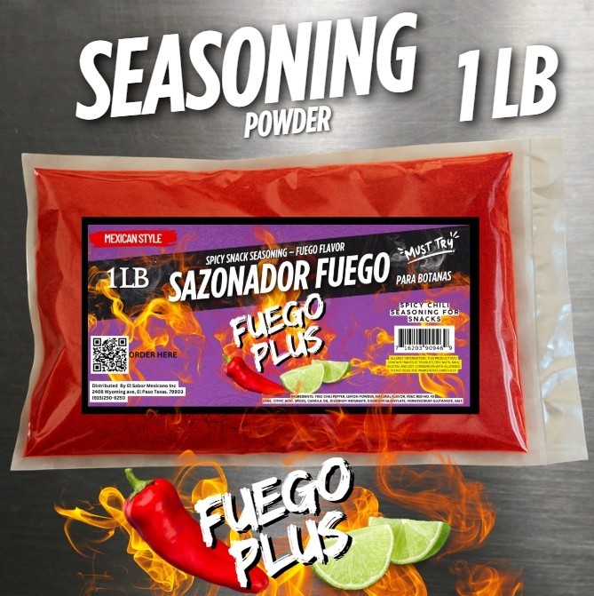 Fuego Seasoning – Extra Spicy Snack Flavor (1 LB) Fuego Sazonador