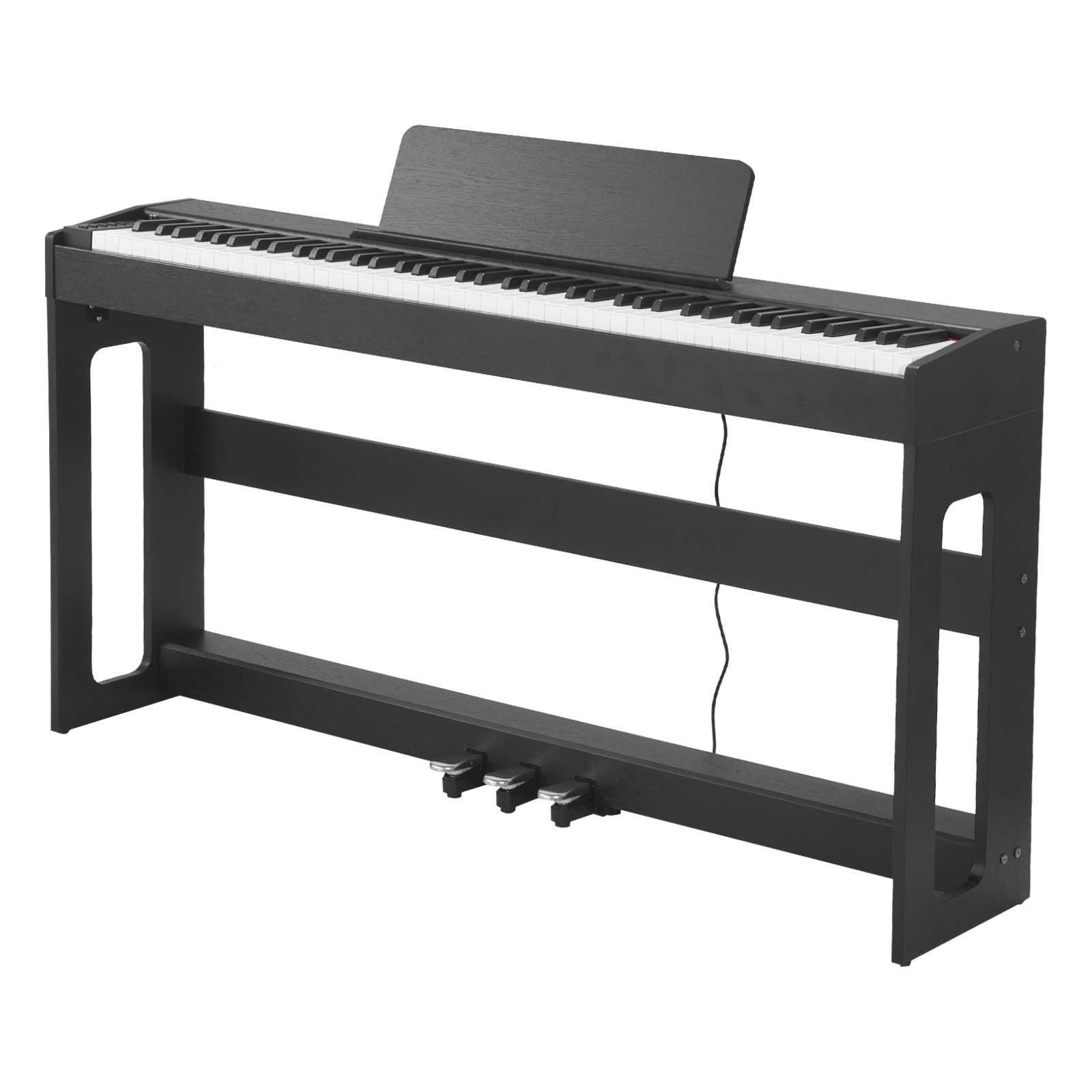 Uimoso 88-Key Weighted Digital Piano with Stand and 280 Tones - Black