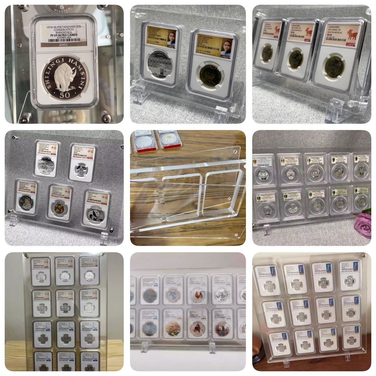 CUSTOMIZE Crystal Acrylic Wall/Table Banknote Bundle Strap Display Storage Case